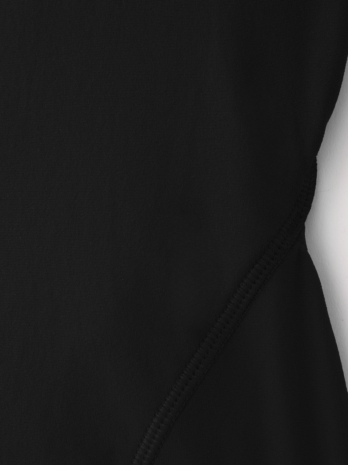 Image 4 of 4 of Arena Girls Team Swim Tech Solid Swimsuit- Black