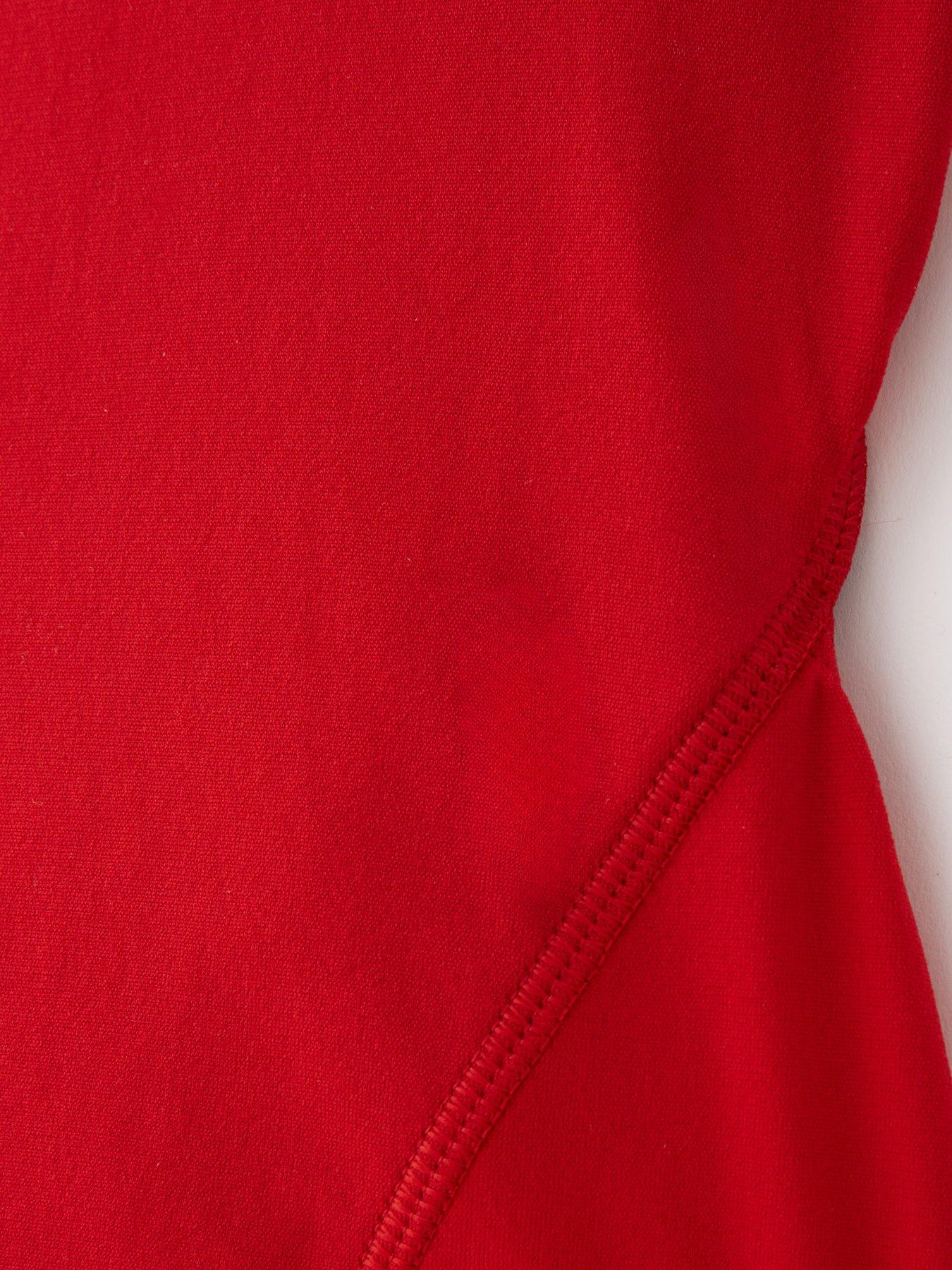 Image 4 of 4 of Arena Girls Team Swim Tech Solid Swimsuit - Red