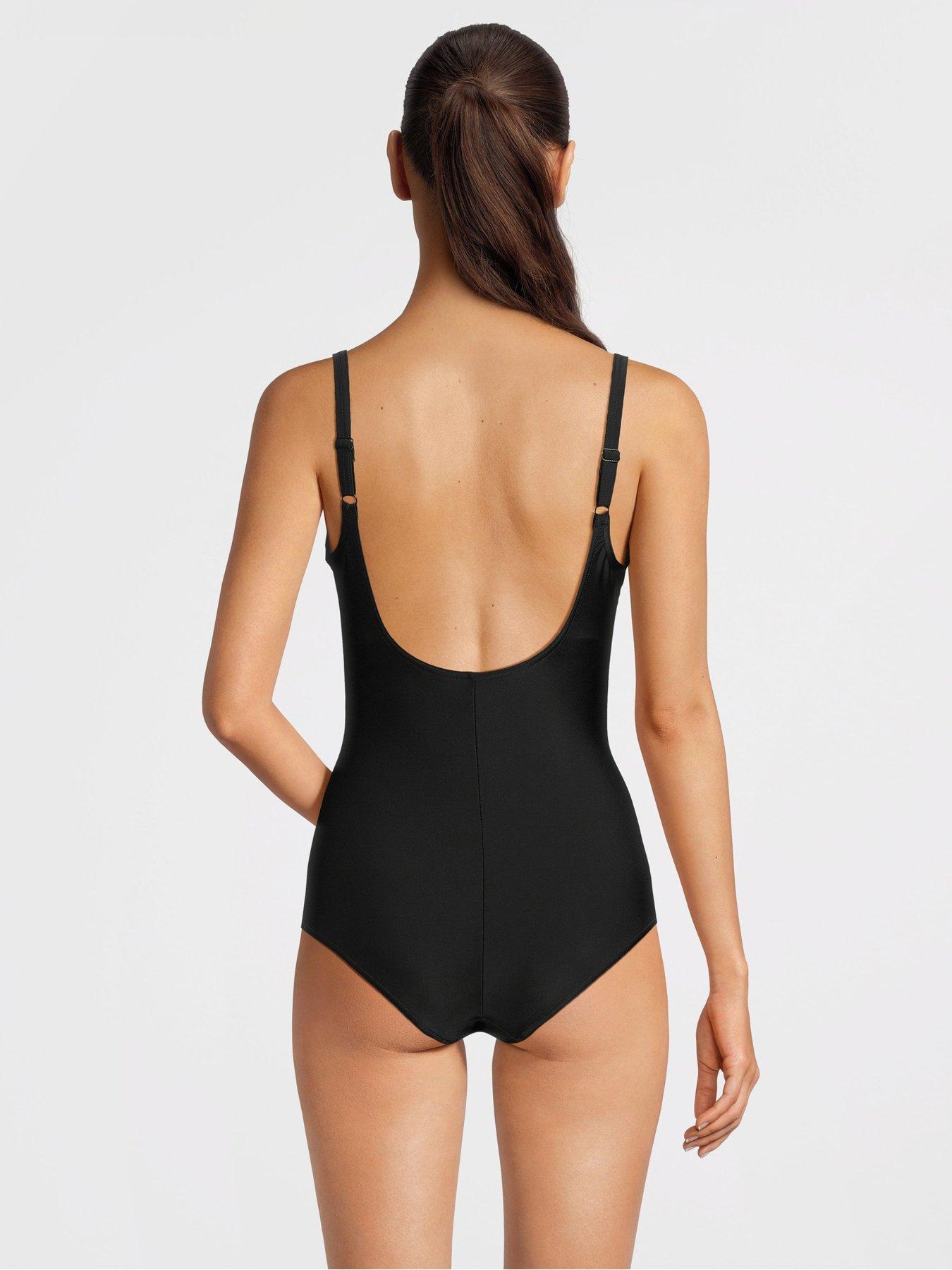 arena-womens-maternity-swimsuit-blackstillFront