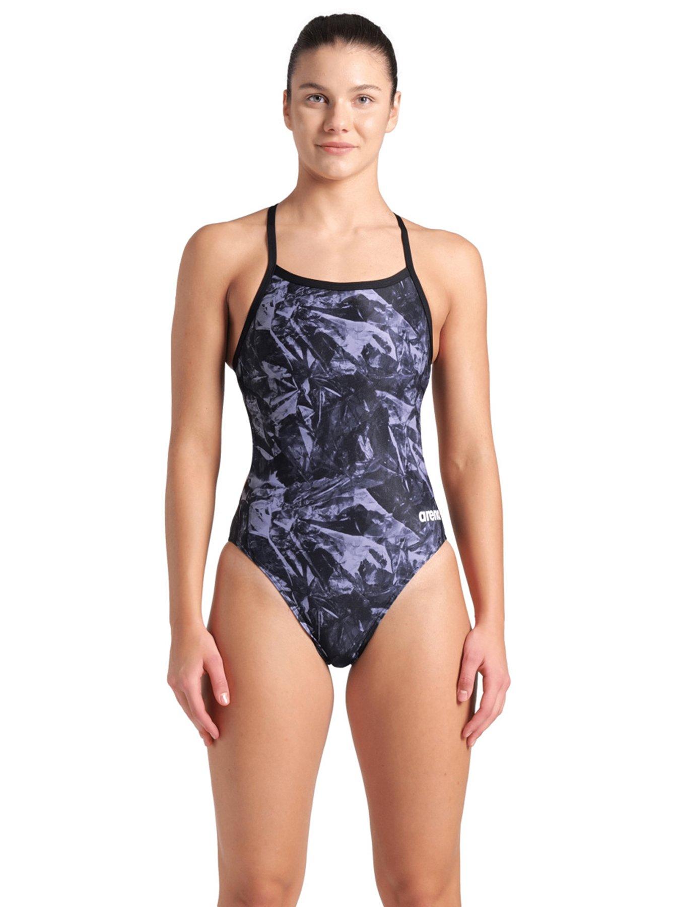 Arena Women's Team Crackle Challenge Back Swimsuit - Black
