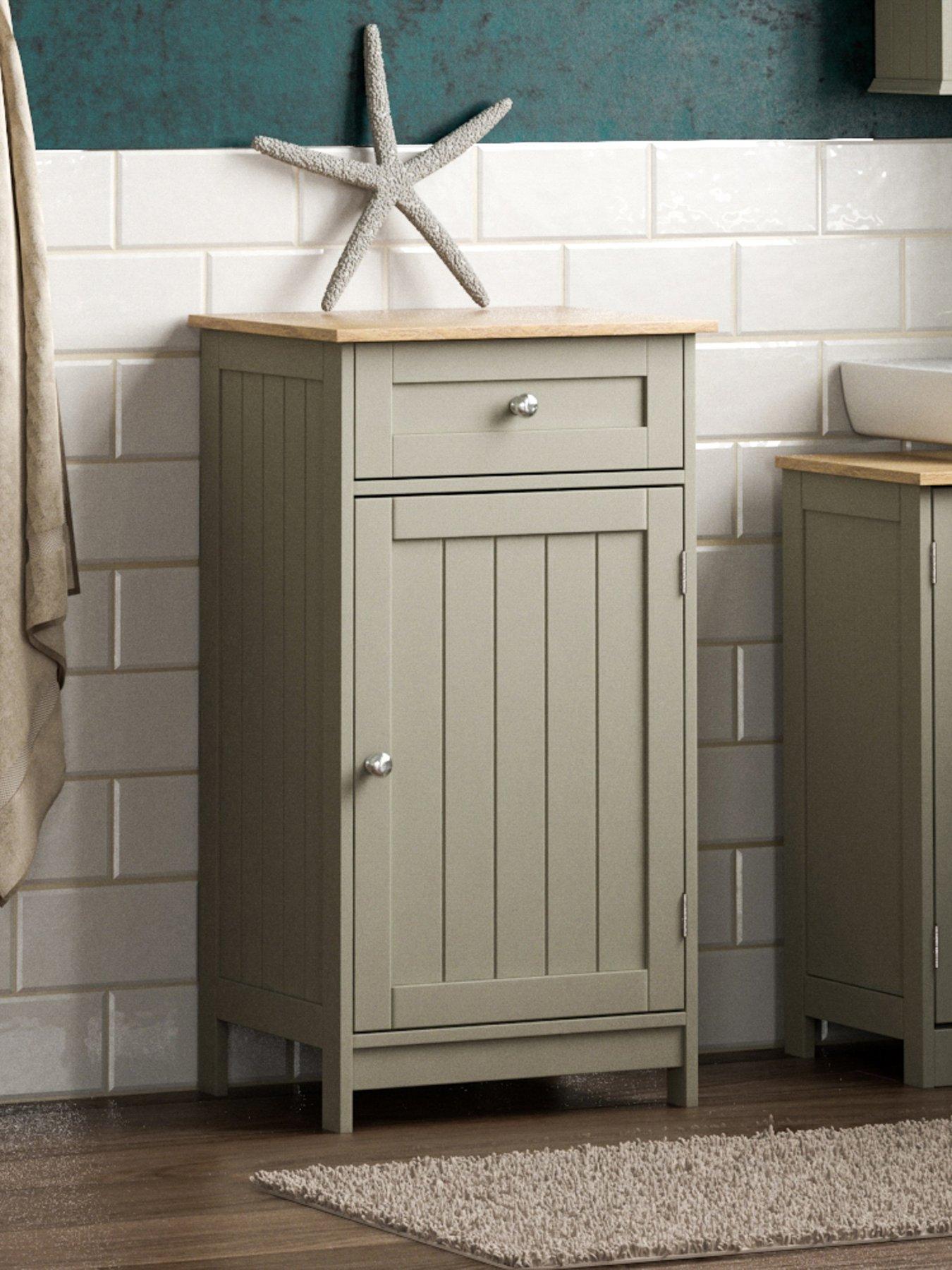 Image of Bath Vida Priano 1 Door 1 Drawer Freestanding Cabinet
