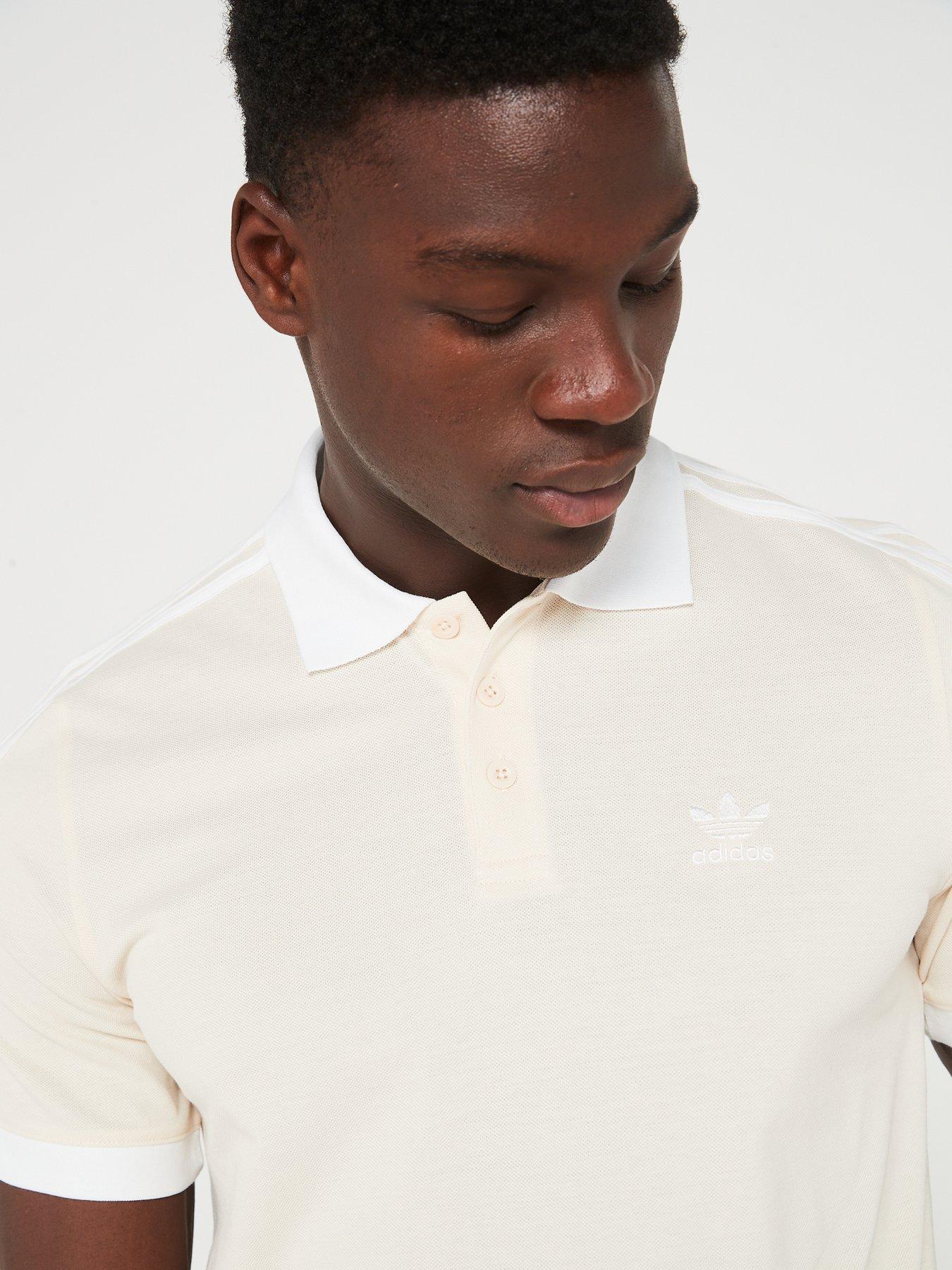 Image 5 of 5 of adidas Originals Mens 3-Stripes Polo - White