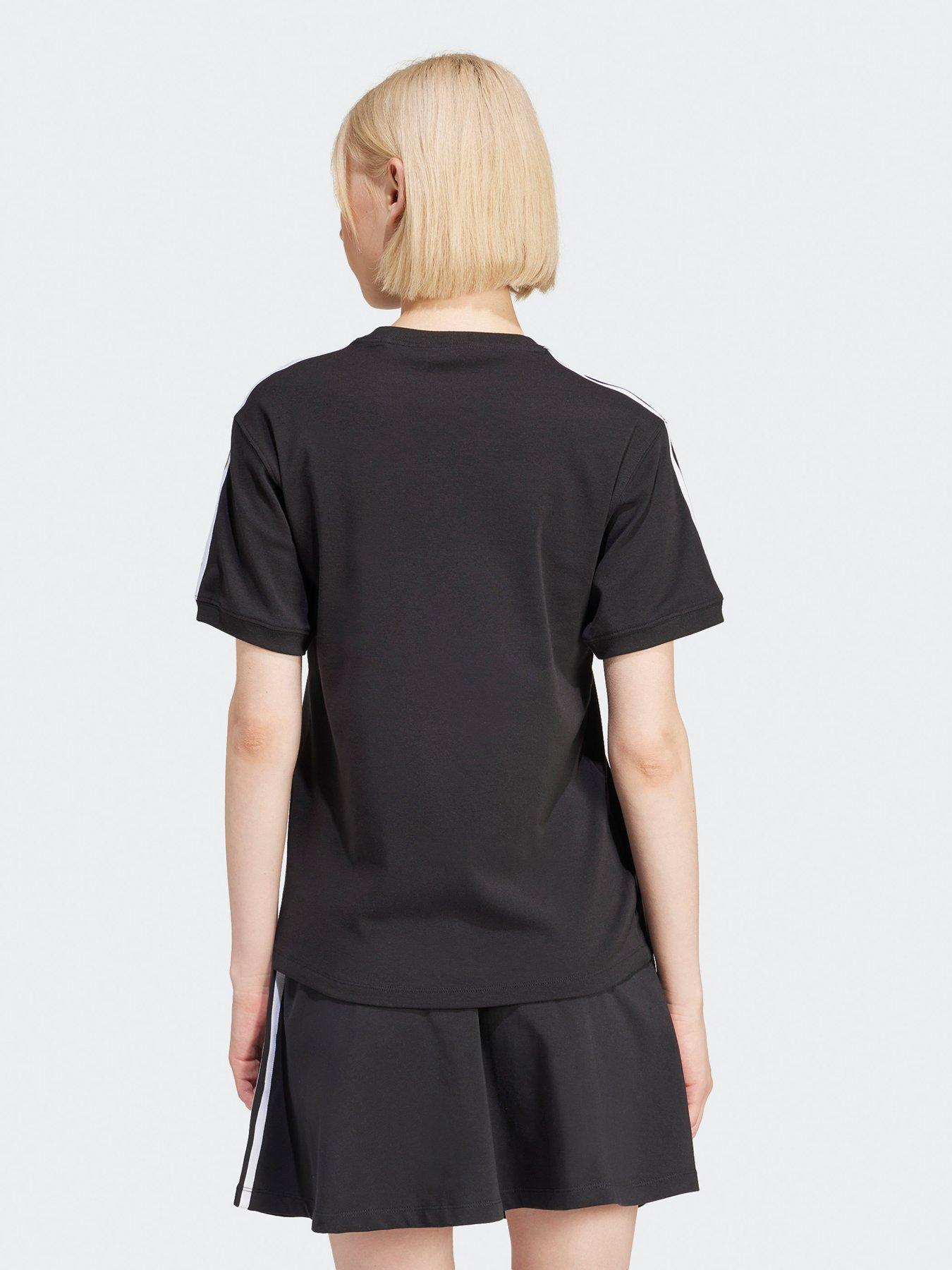 Image 2 of 5 of adidas Originals Womens 3 Stripe T-Shirt - Black