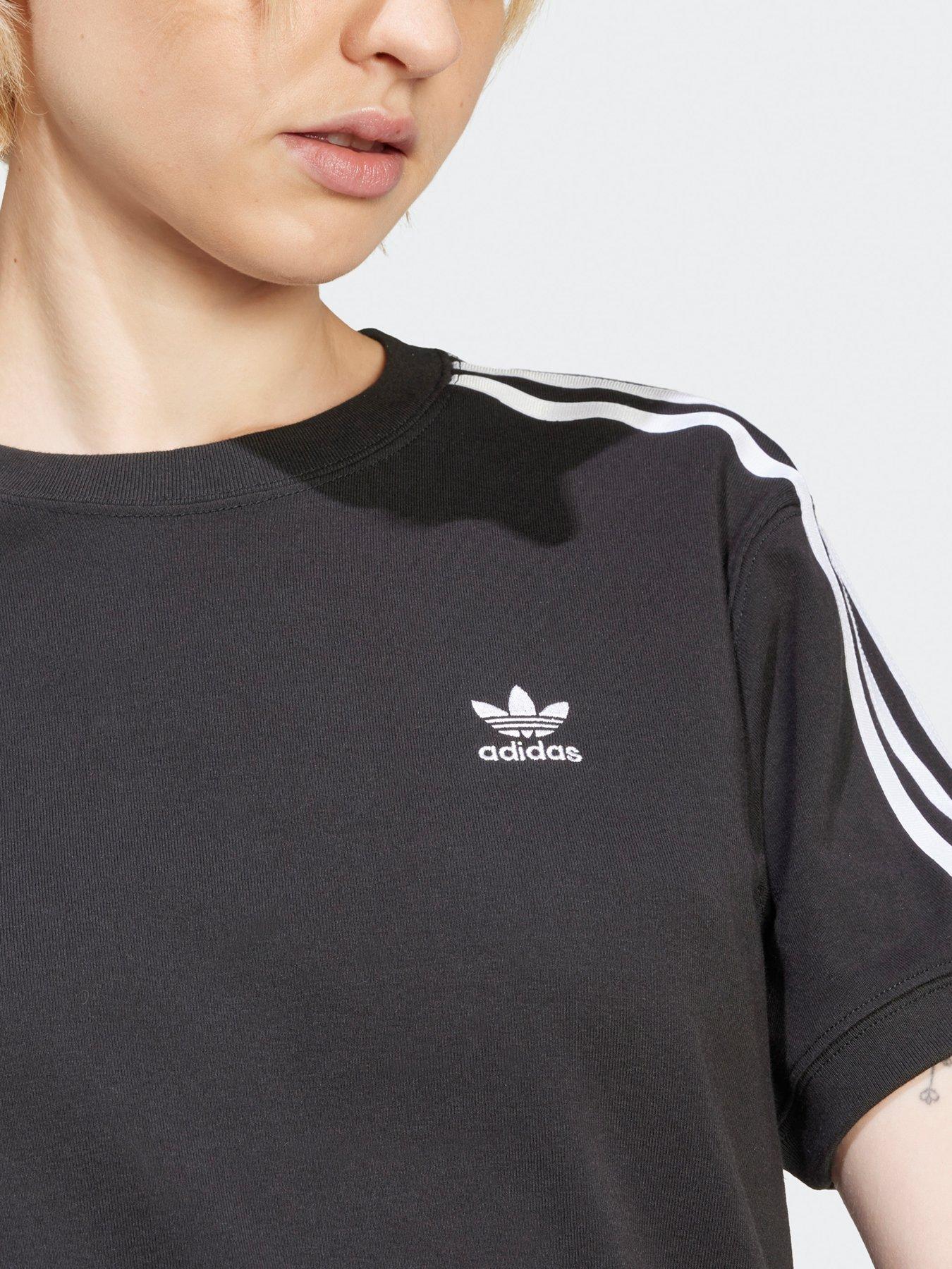 Image 4 of 5 of adidas Originals Womens 3 Stripe T-Shirt - Black