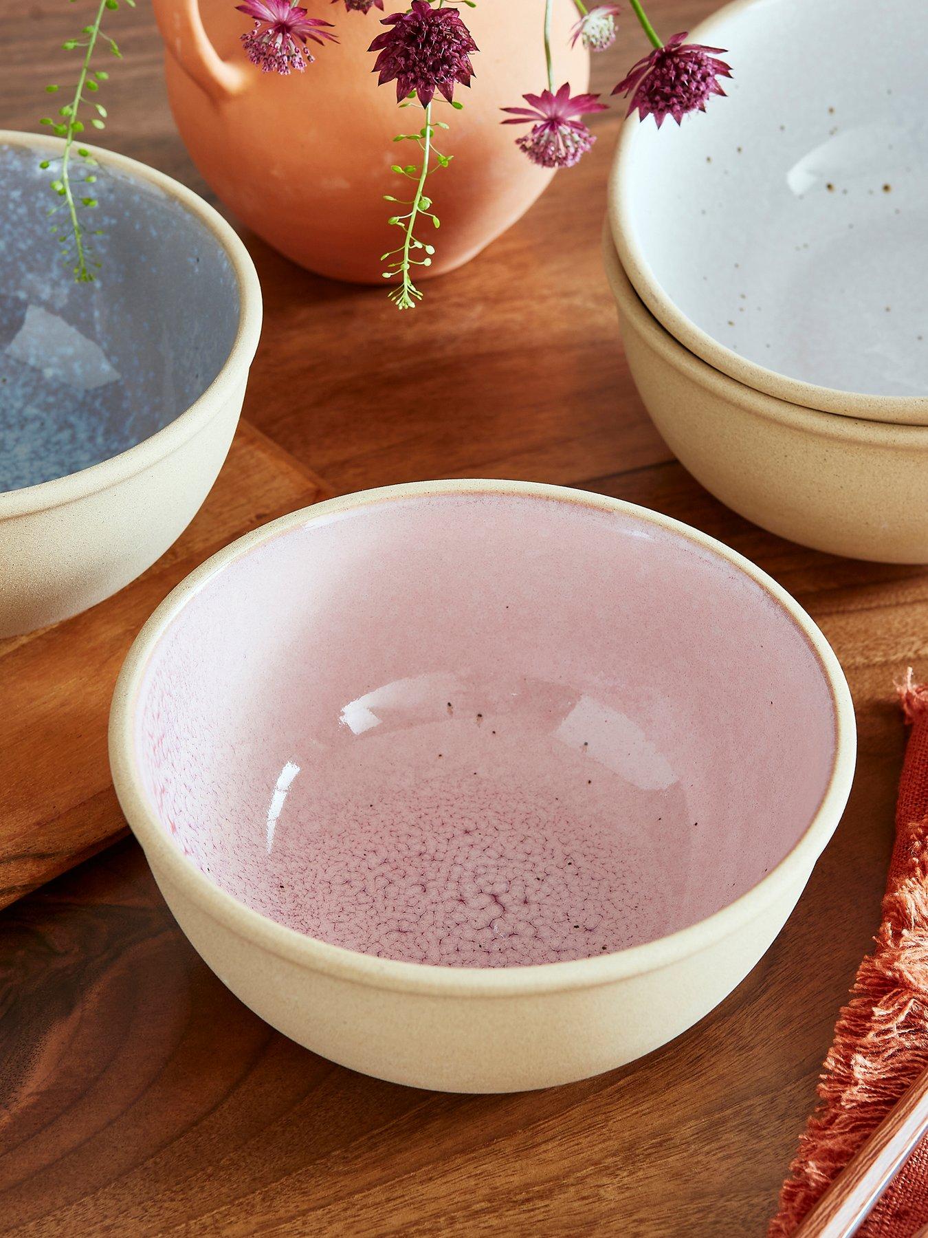undefined Minerals Collection – Set of 4 Rose Quartz Medium Bowls