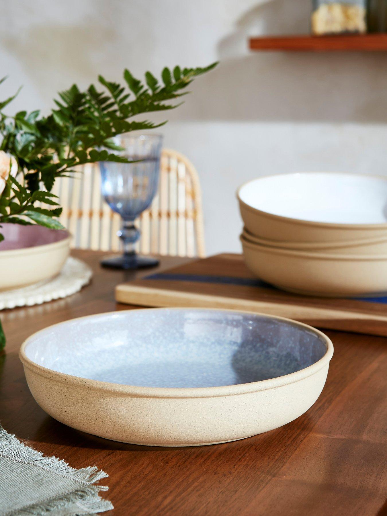 undefined Minerals Collection – Set of 4 Aquamarine Pasta Bowls