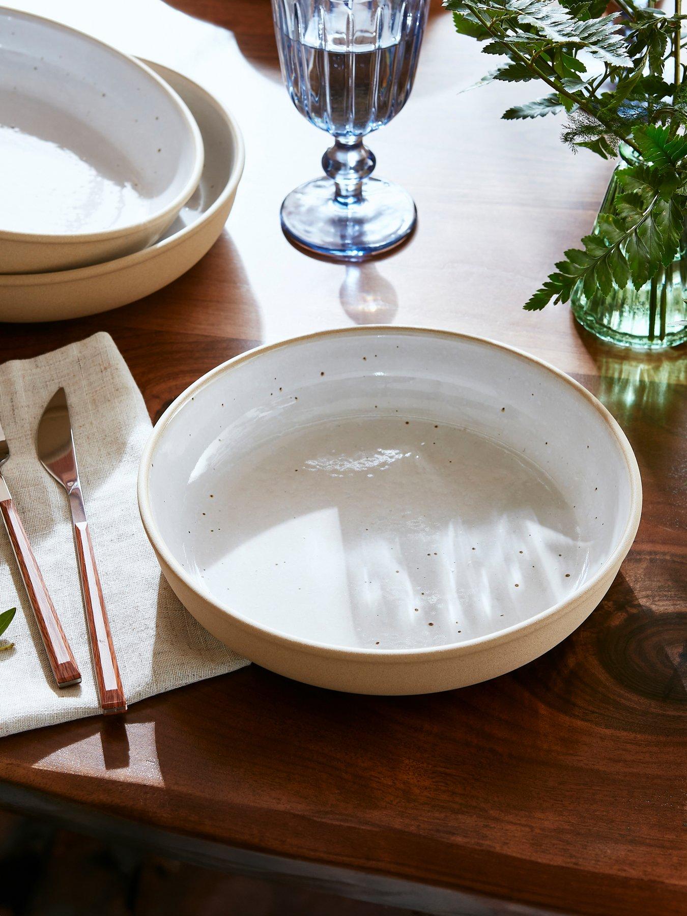 undefined Minerals Collection – Set of 4 Moonstone Pasta Bowls