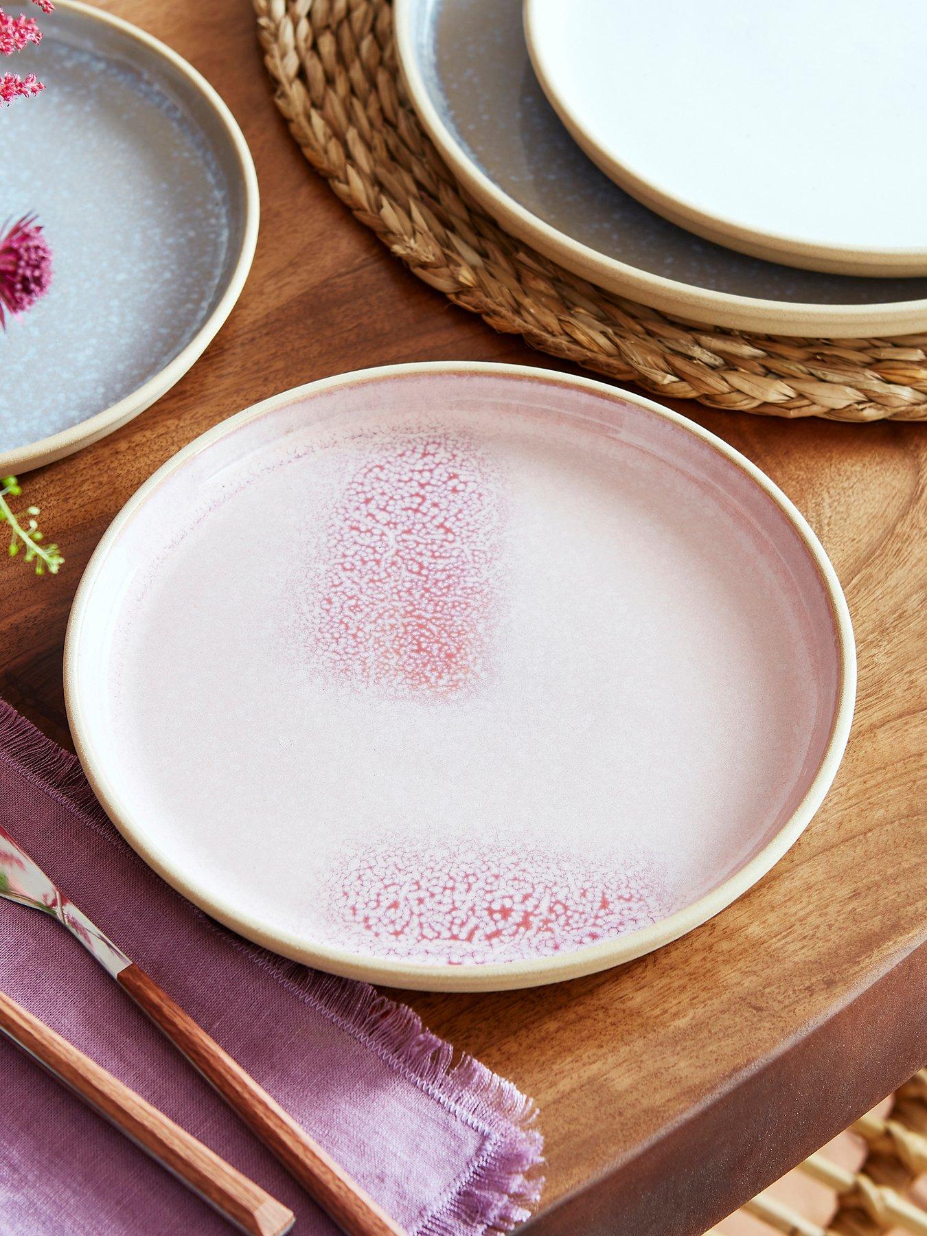 undefined Minerals Collection – Set of 4 Rose Quartz Side Plates