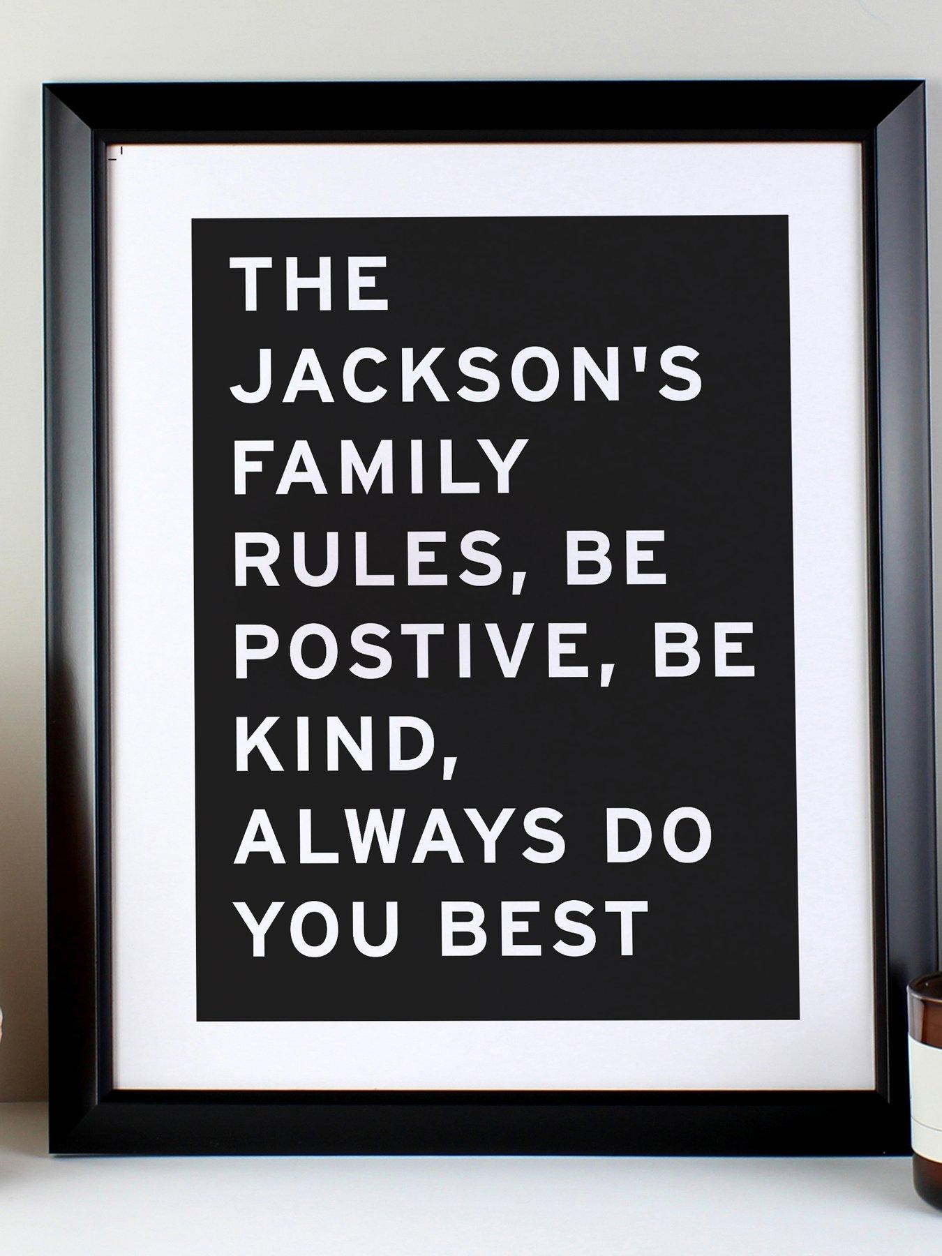 Image 3 of 4 of The Personalised Memento Company Personalised Typography Black Framed Print