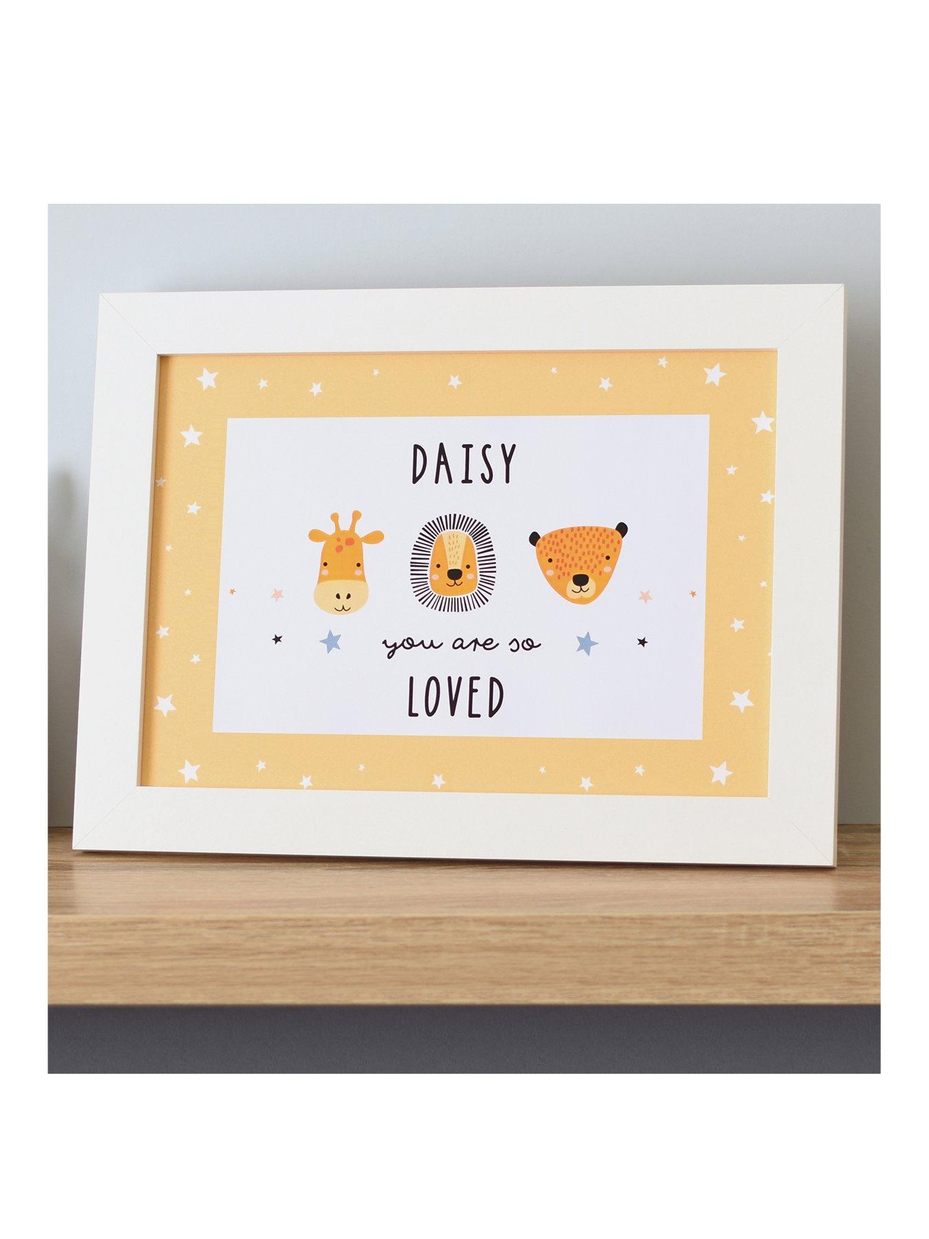 the-personalised-memento-company-personalised-so-loved-nursery-a4-framed-print