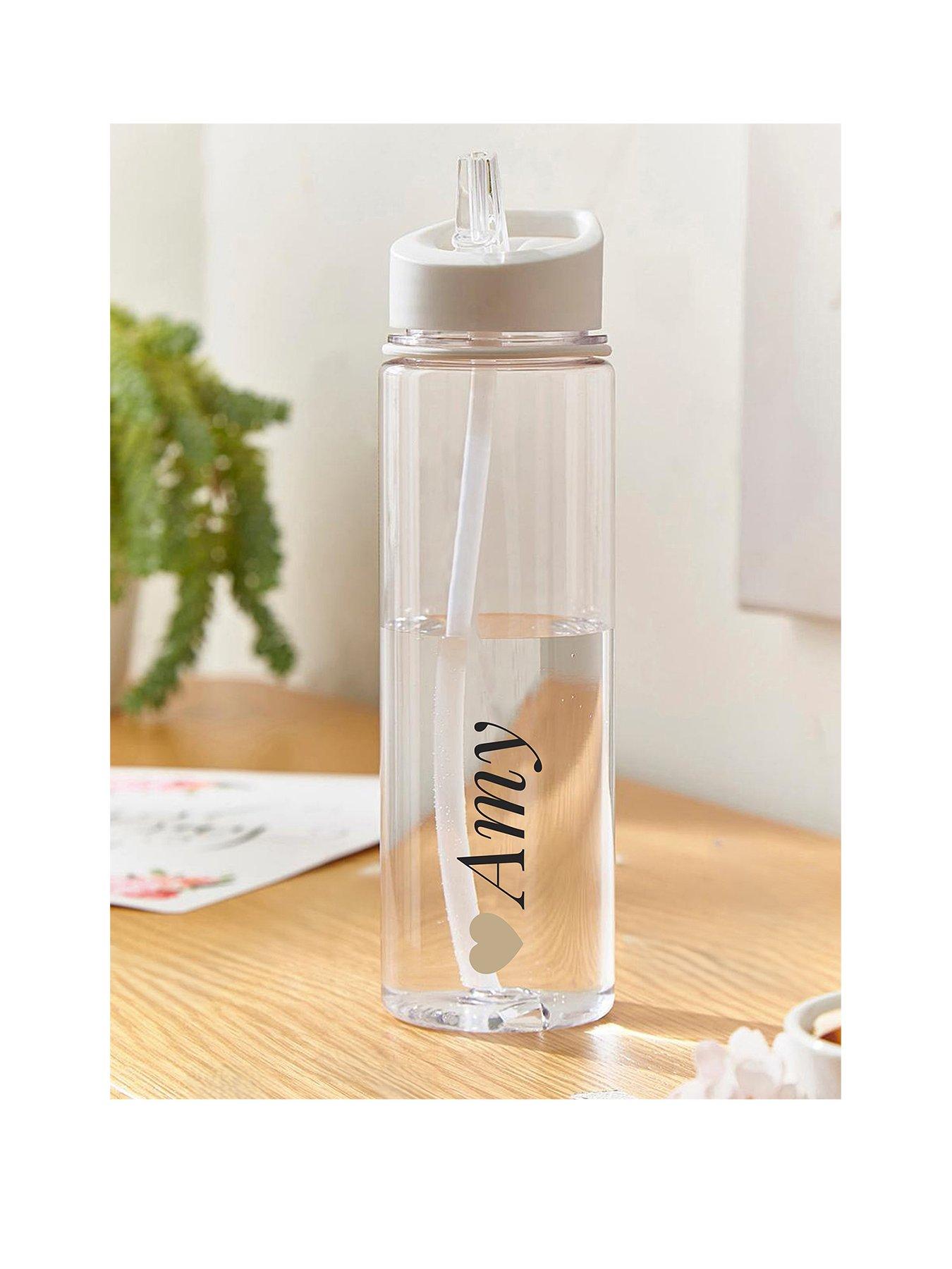 undefined Personalised Gold Heart Water Bottle