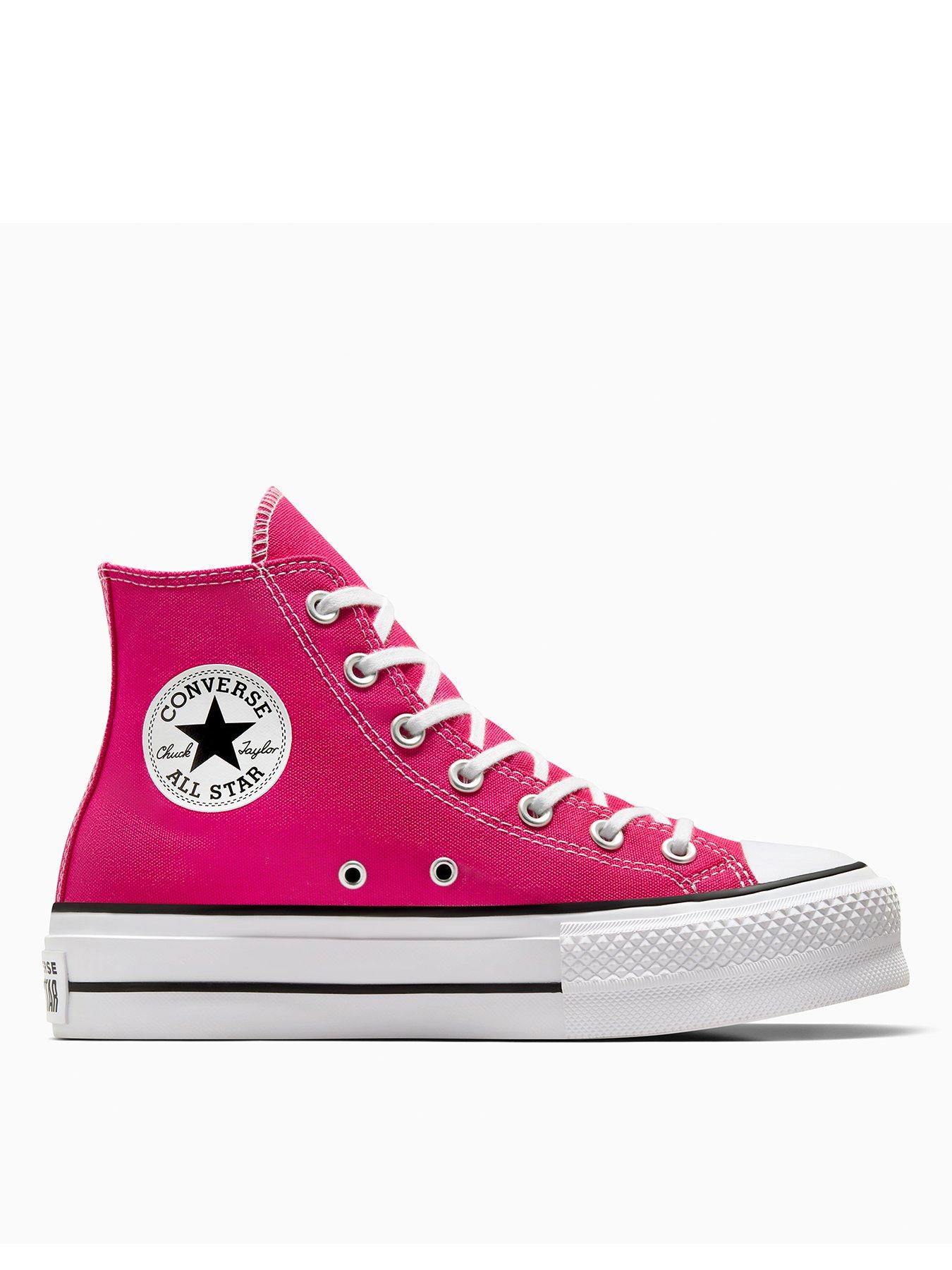 Pink converse platforms hotsell