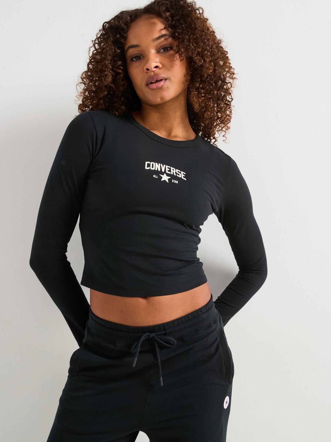 Converse Womens Baby Long Sleeve T-Shirt - Black