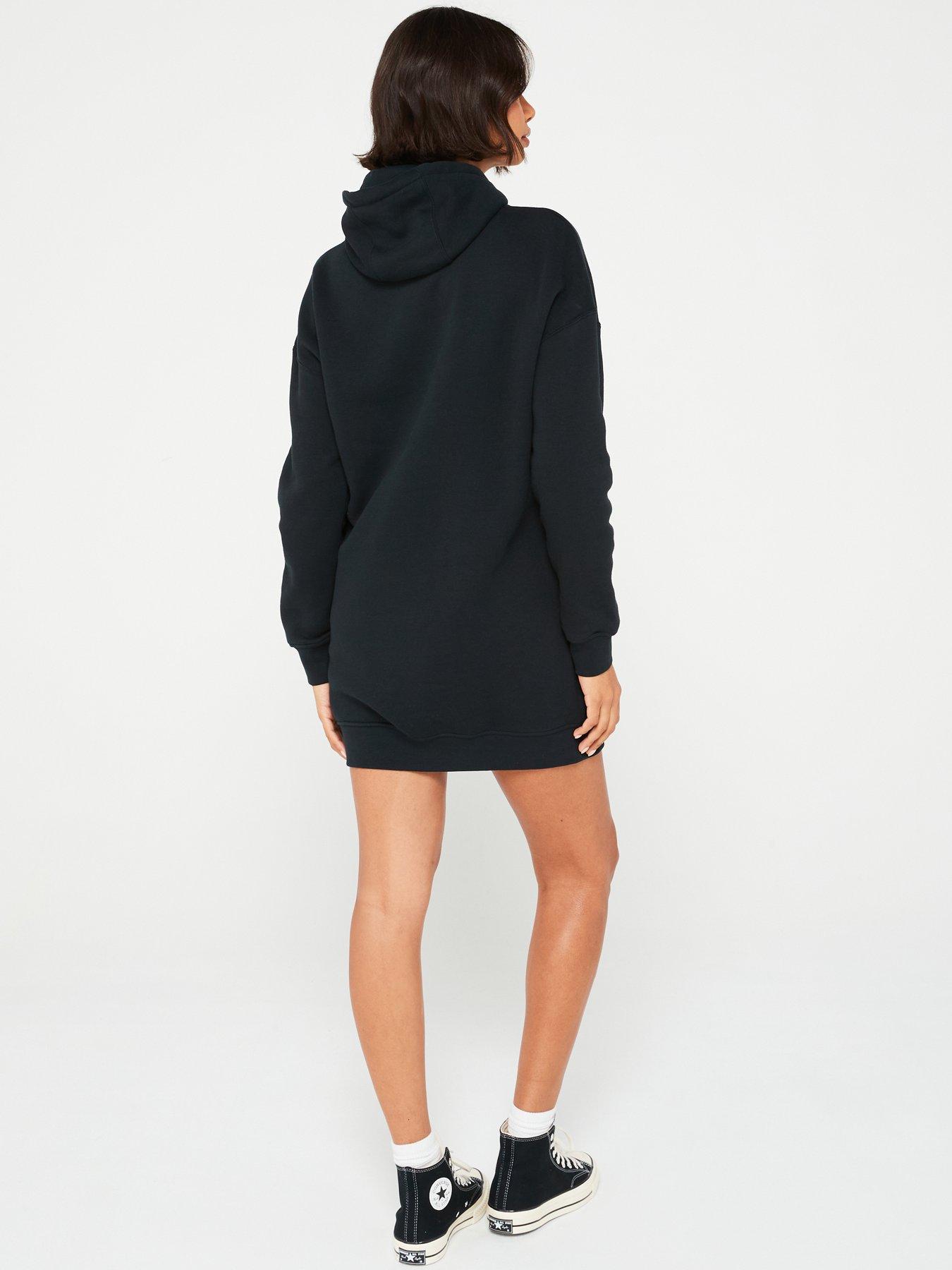 converse-womens-longline-embroidery-hoodie-dress-blackstillFront