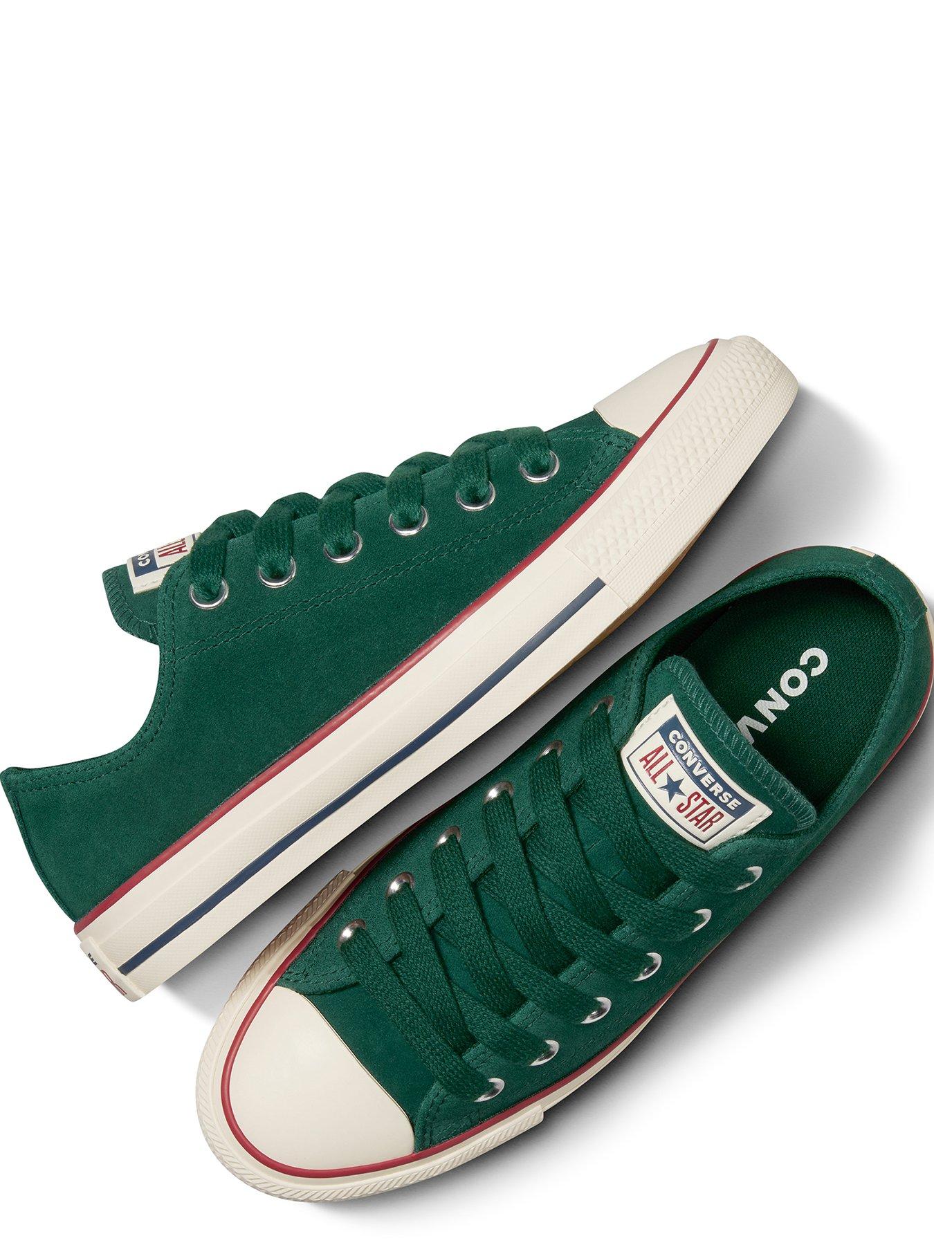 converse-womens-color-pack-suede-ox-trainers-dark-greenoutfit