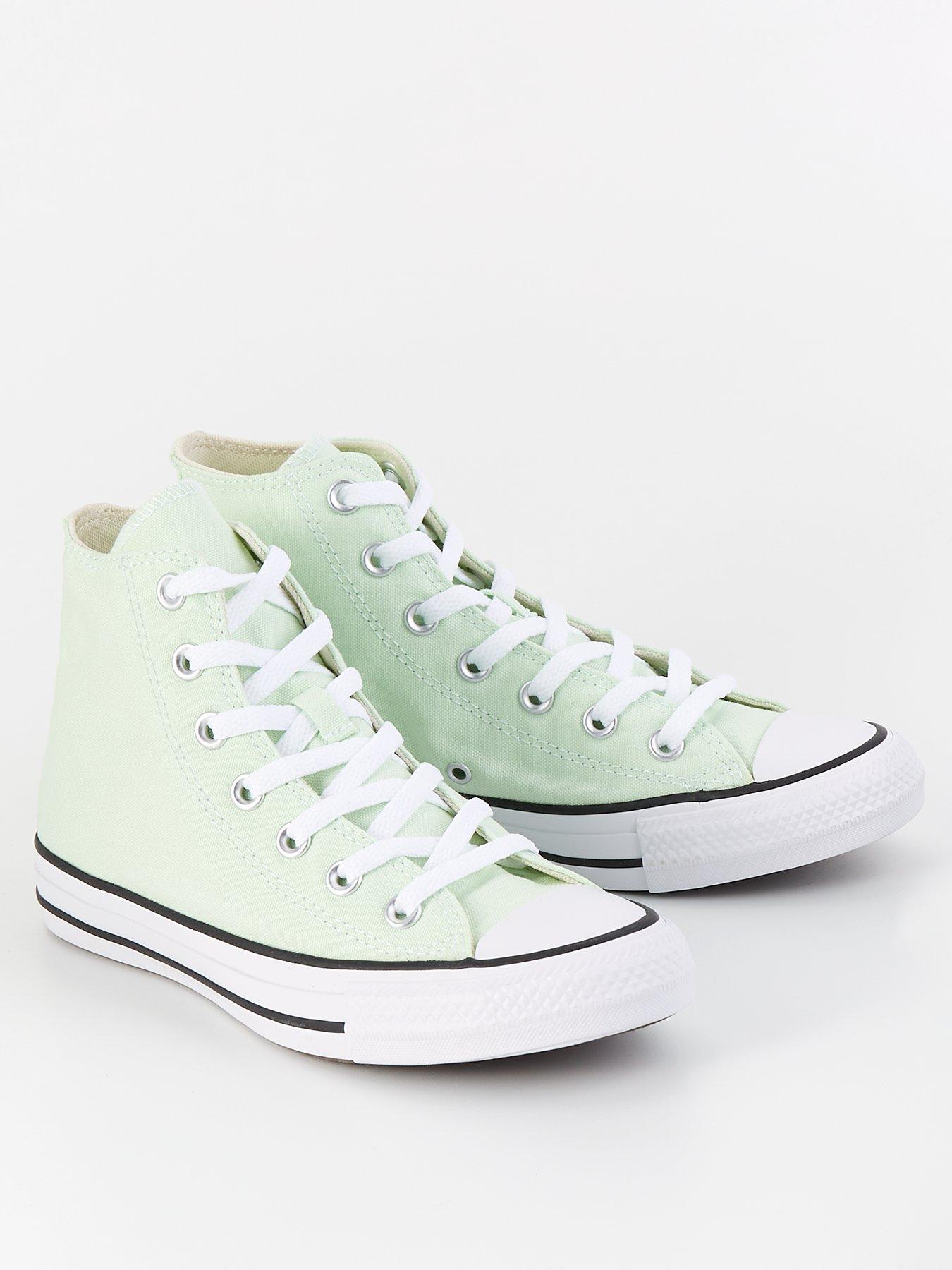 converse-womens-canvas-hi-trainers-greenstillFront