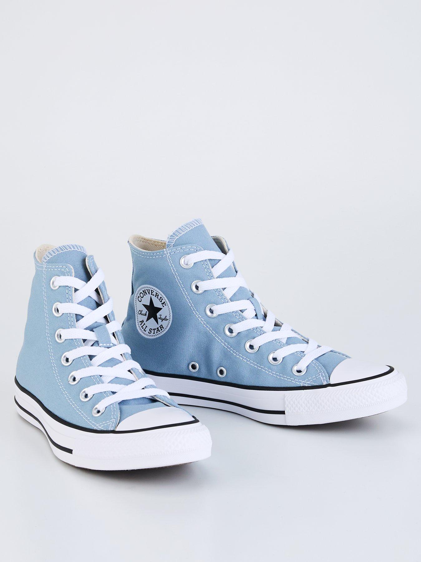 converse-womens-canvas-hi-trainers-bluestillFront