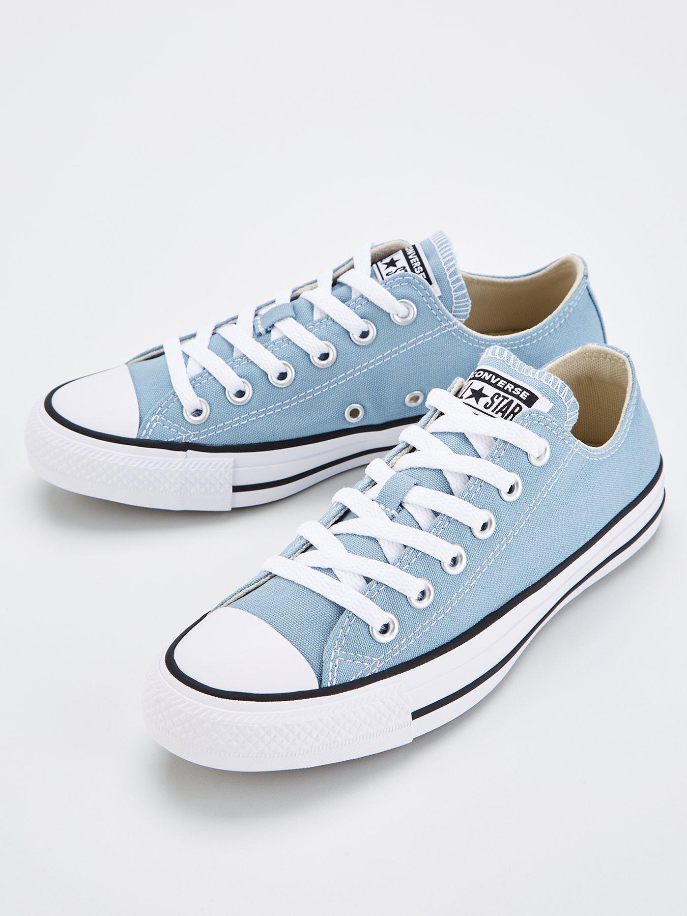 converse-womens-canvas-ox-trainers-bluestillFront