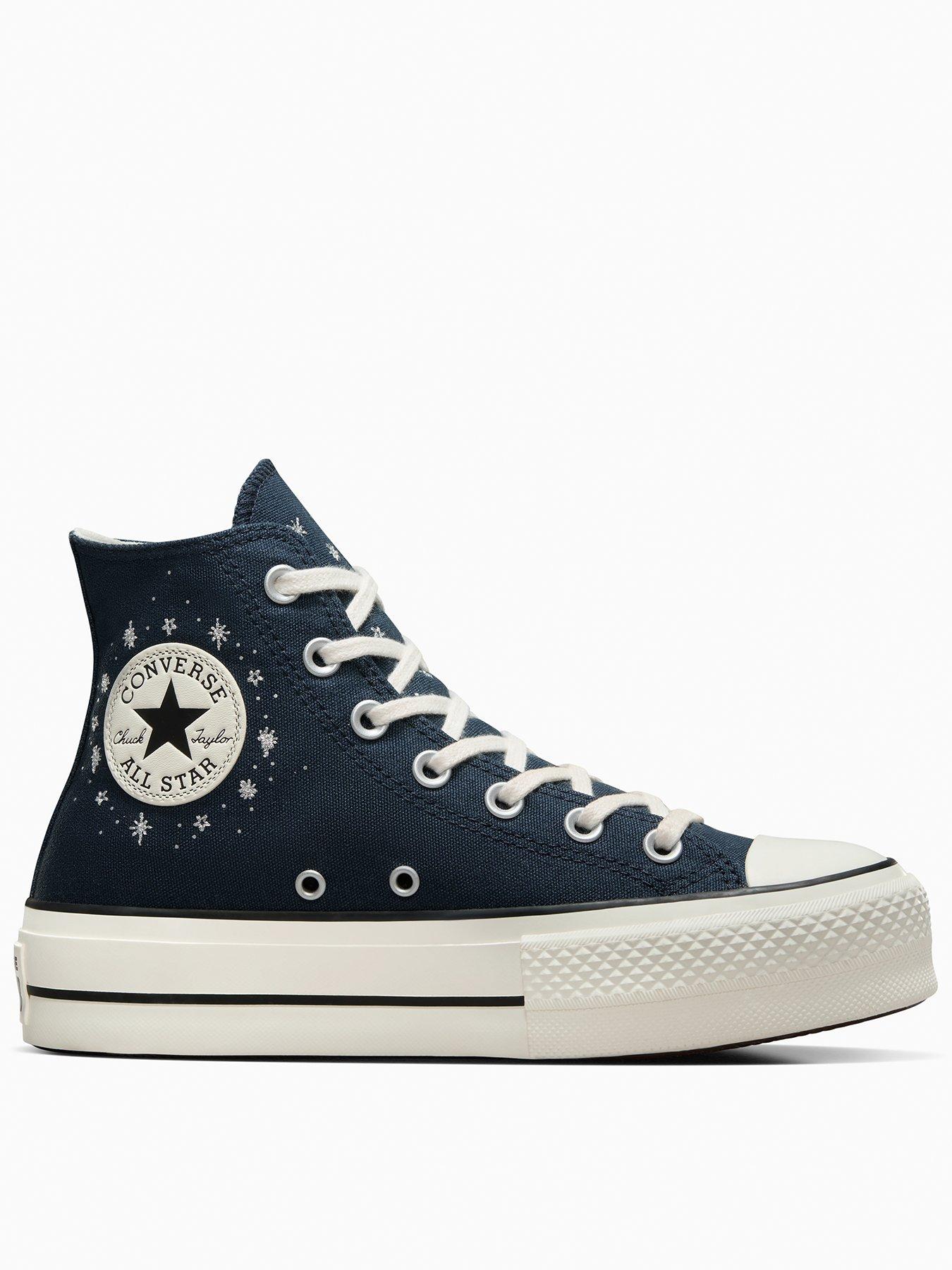 Converse Womens Premium Party Chuck Taylor All Star Lift Trainers - Beige