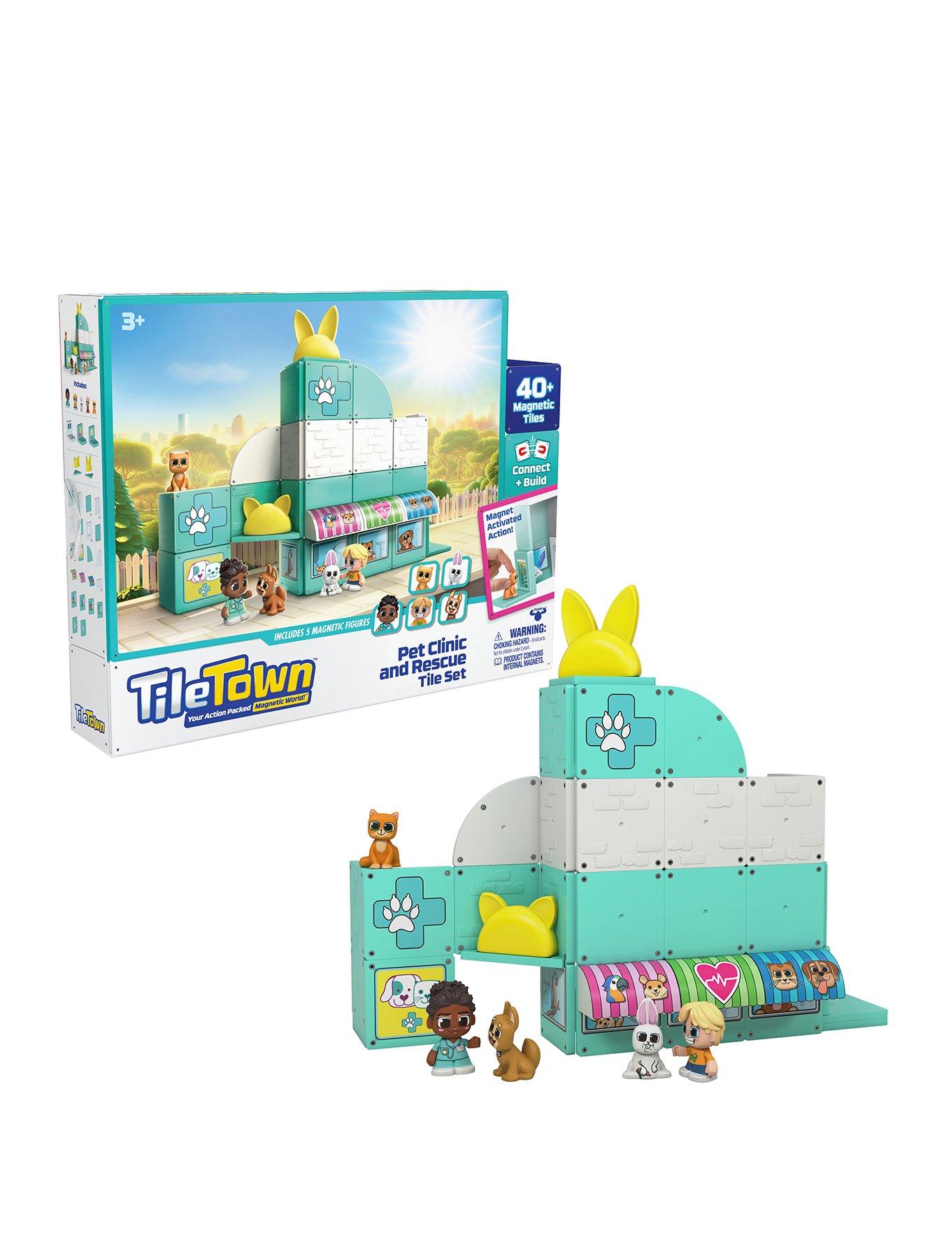 undefined Tile Town Pet Vet Magnetic Tiles Playset