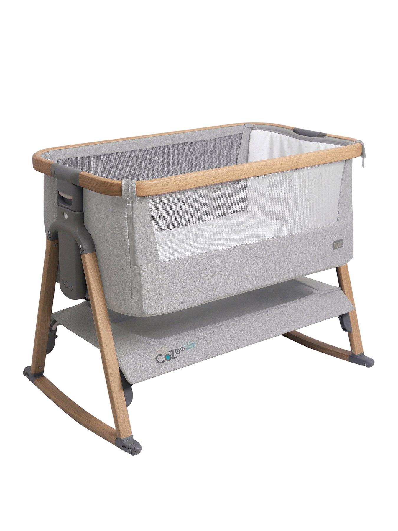 tutti-bambini-cozee-air-bedside-crib-sterling-silveroakstillFront