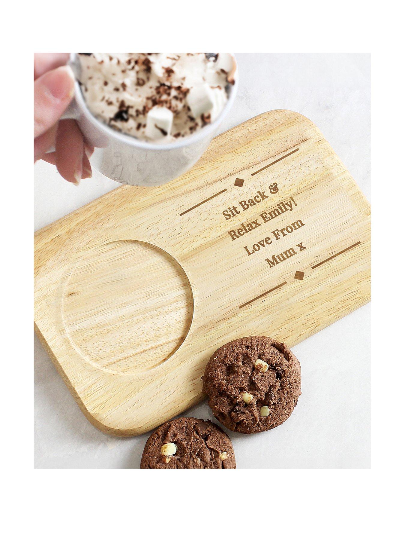 Image of The Personalised Memento Company Personalised Wooden Coaster Tray