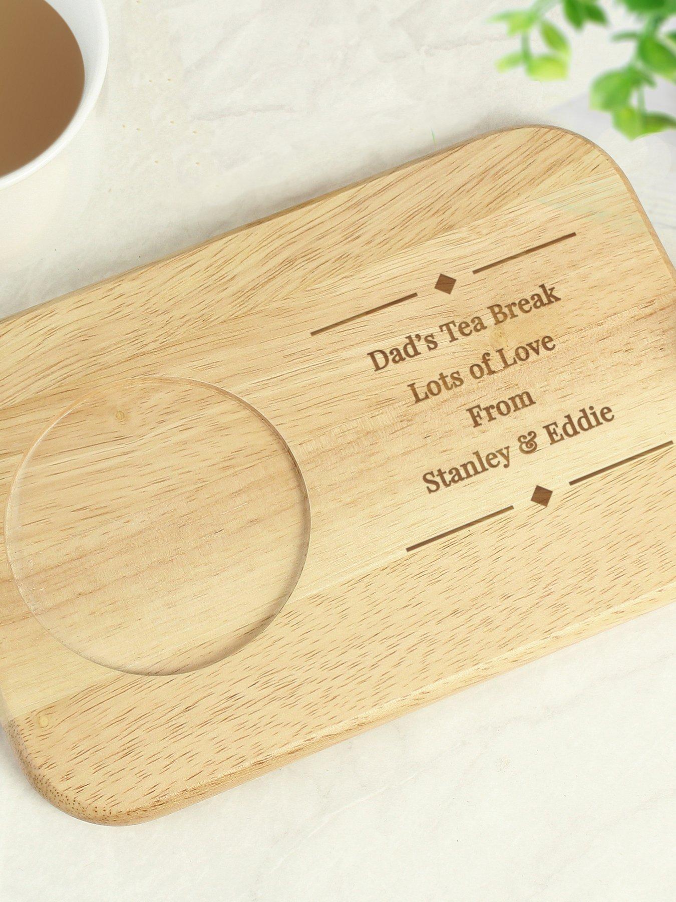 Image 3 of 3 of The Personalised Memento Company Personalised Wooden Coaster Tray