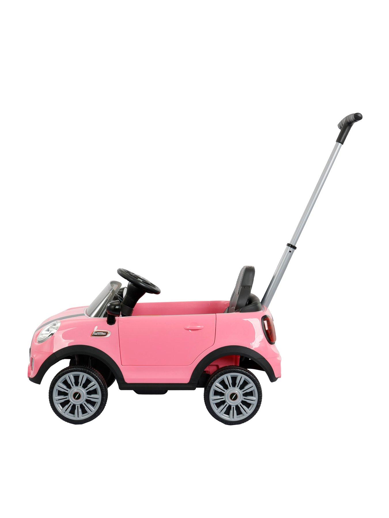 Image 3 of 5 of undefined Mini Cooper Play Push Car with Parental Handle - Pink