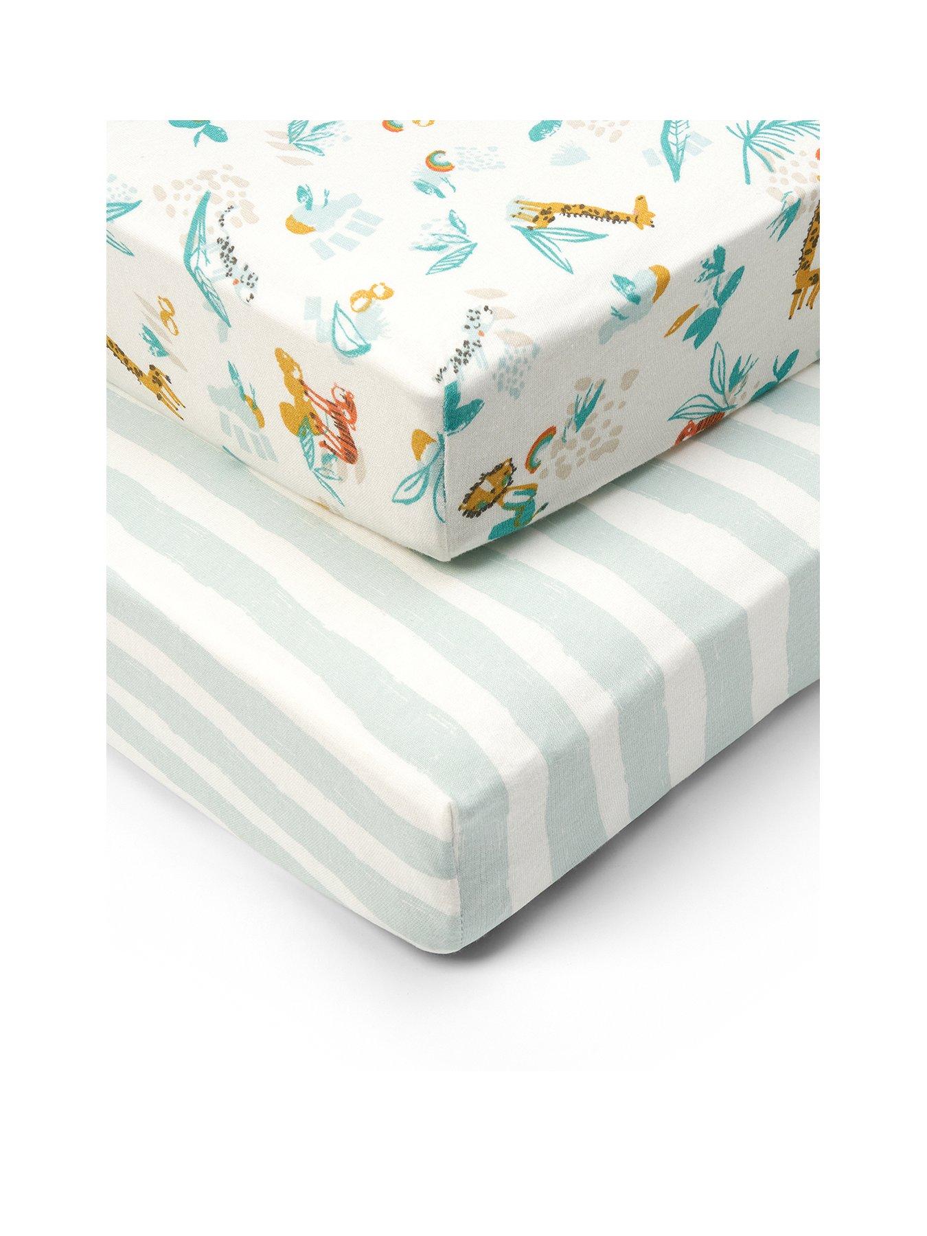 tutti-bambini-cot-bed-fitted-sheets-2pk-run-wild-multistillFront