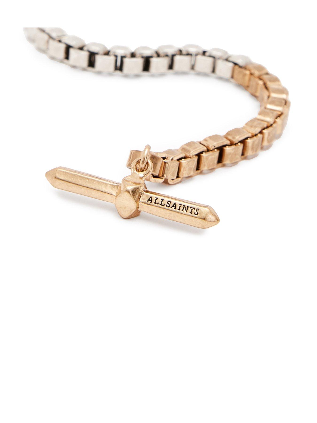 allsaints-box-chain-toggle-bracelet-goldoutfit