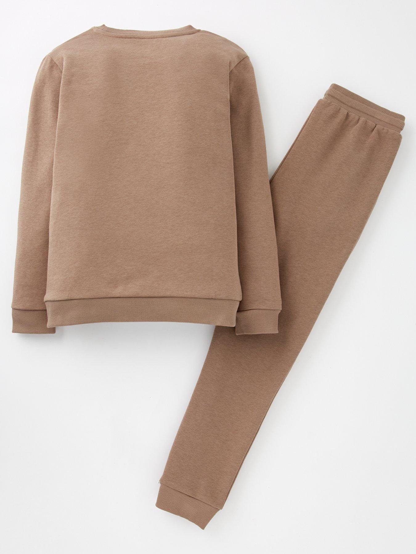 Image 2 of 4 of Everyday Boys Brown Sweat Top And Jog Set