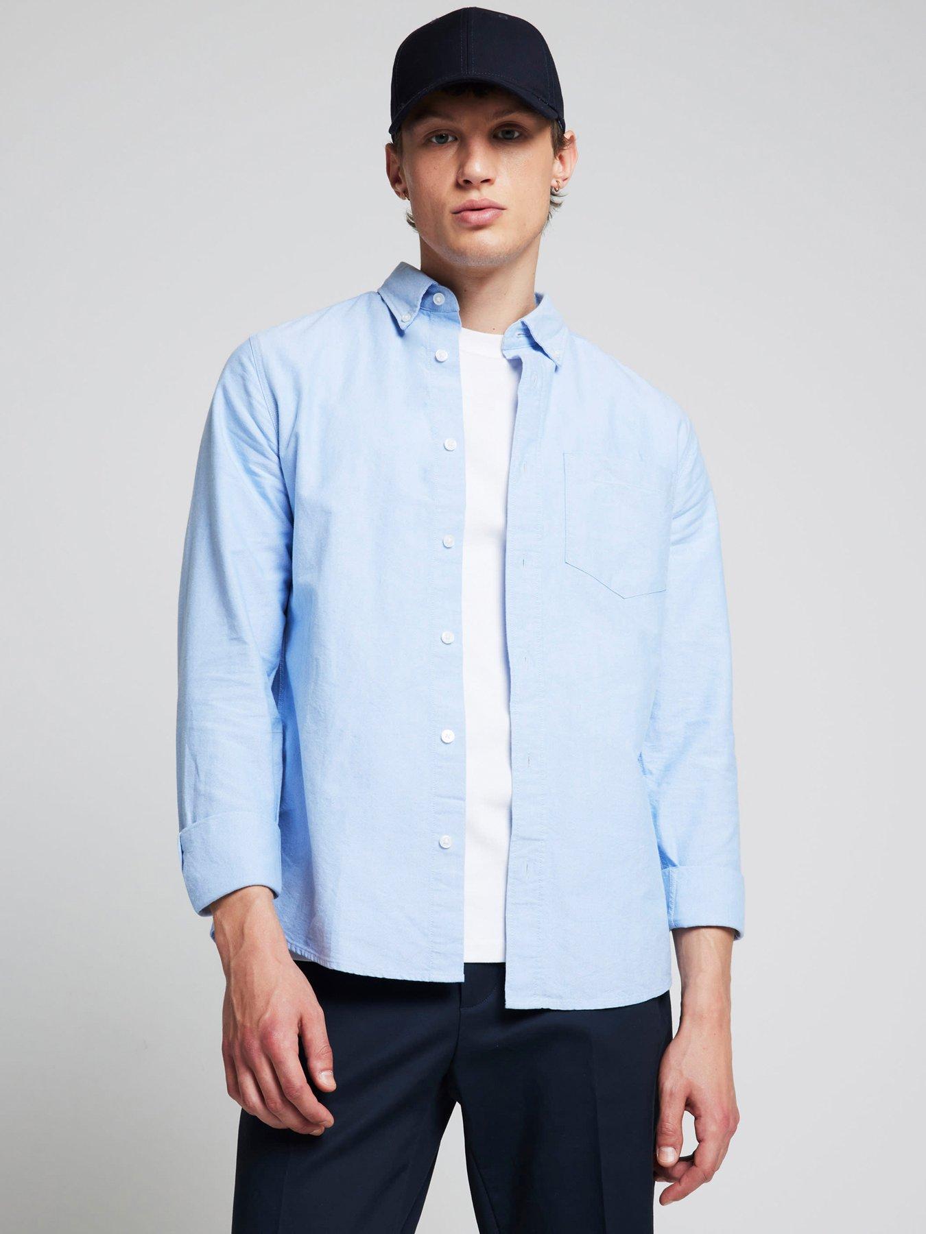 river-island-long-sleeve-oxford-shirt-blue