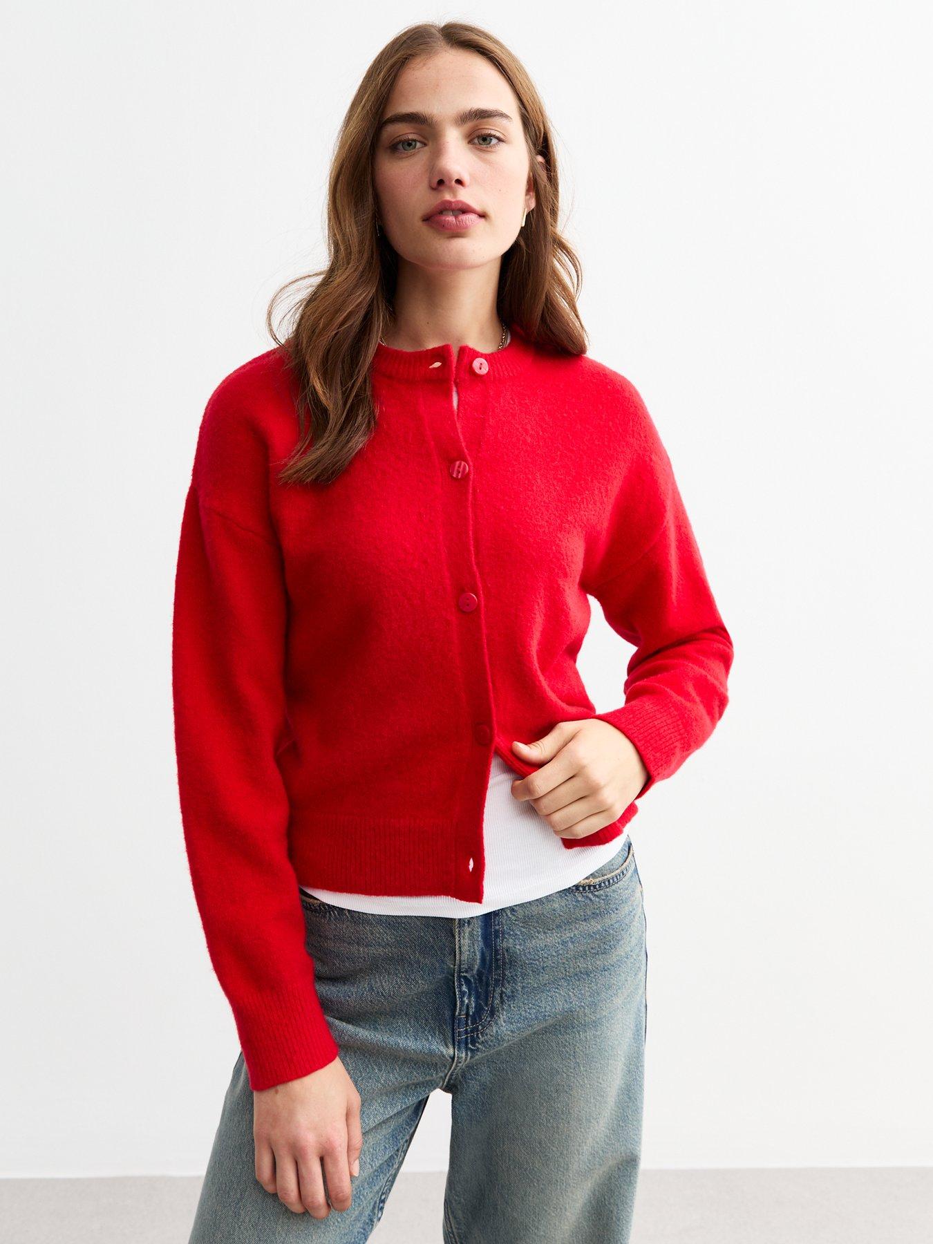 new-look-red-soft-knit-crew-neck-cardigan-bright-red