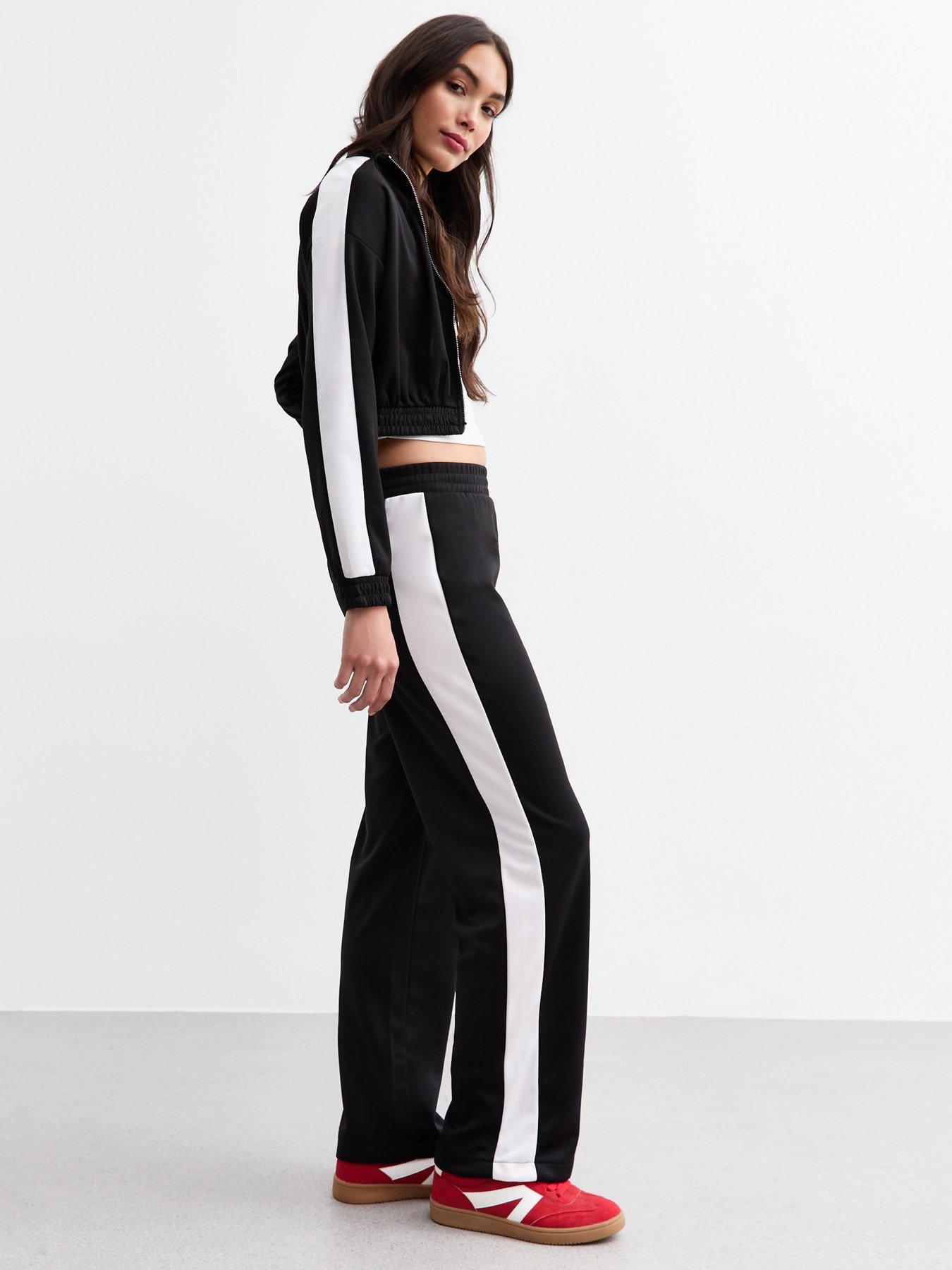 new-look-side-stripe-joggers-black