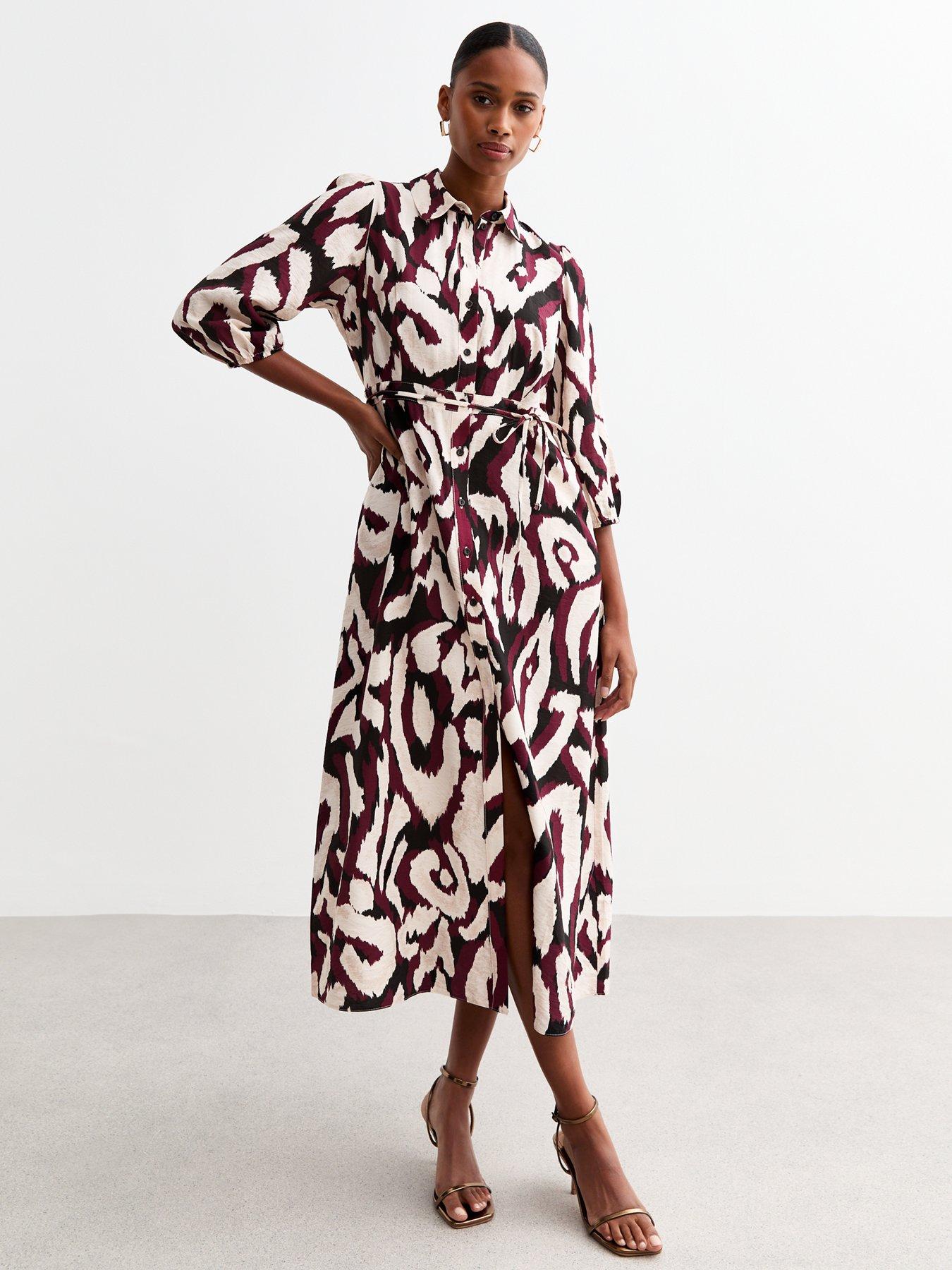 new-look-abstract-midi-shirt-dress-print