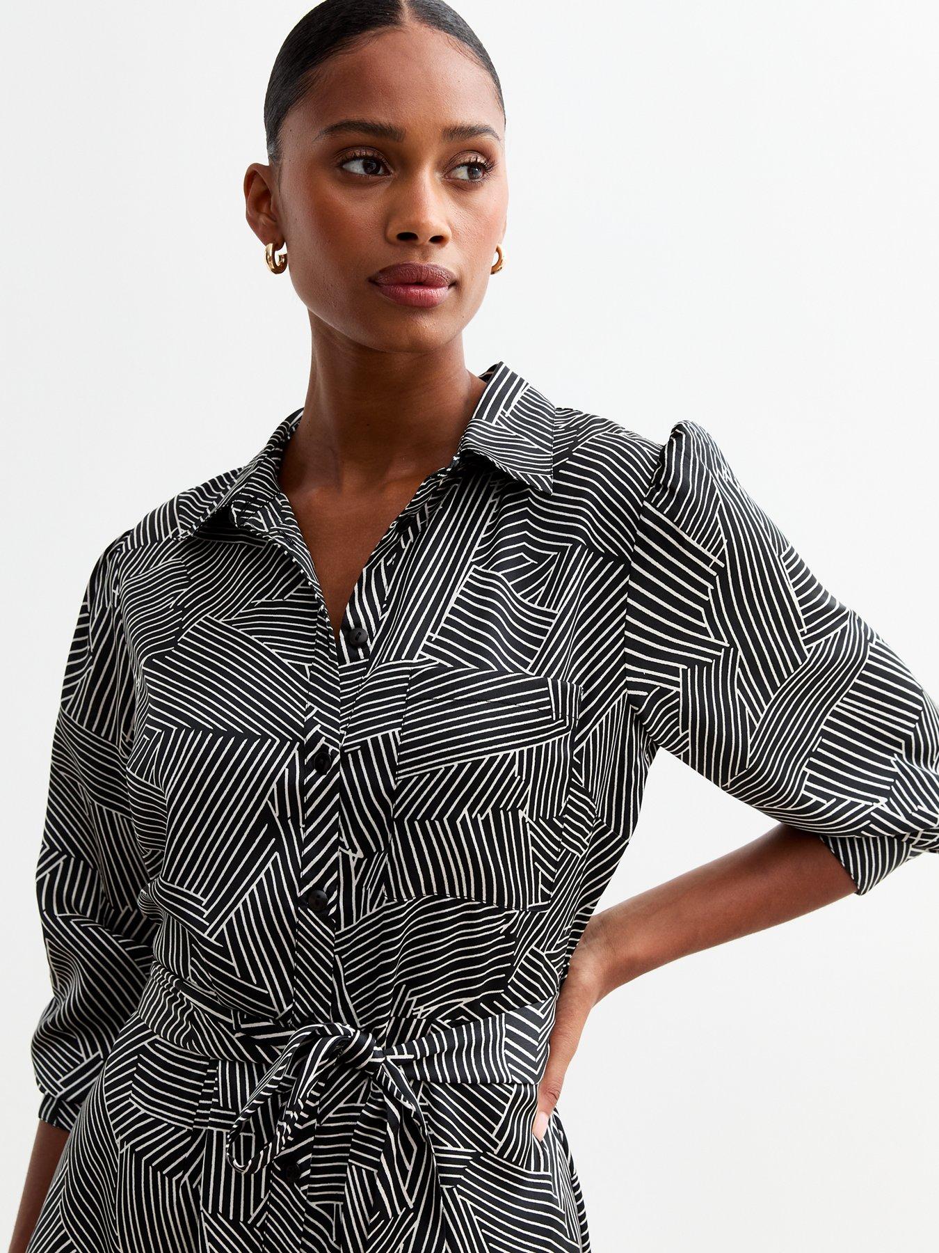 new-look-geometric-patterned-belted-midi-shirt-dress-blackprintoutfit