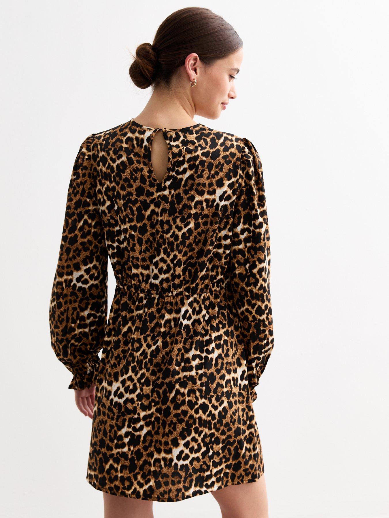 new-look-brown-leopard-belted-long-sleeve-mini-dress-printstillFront