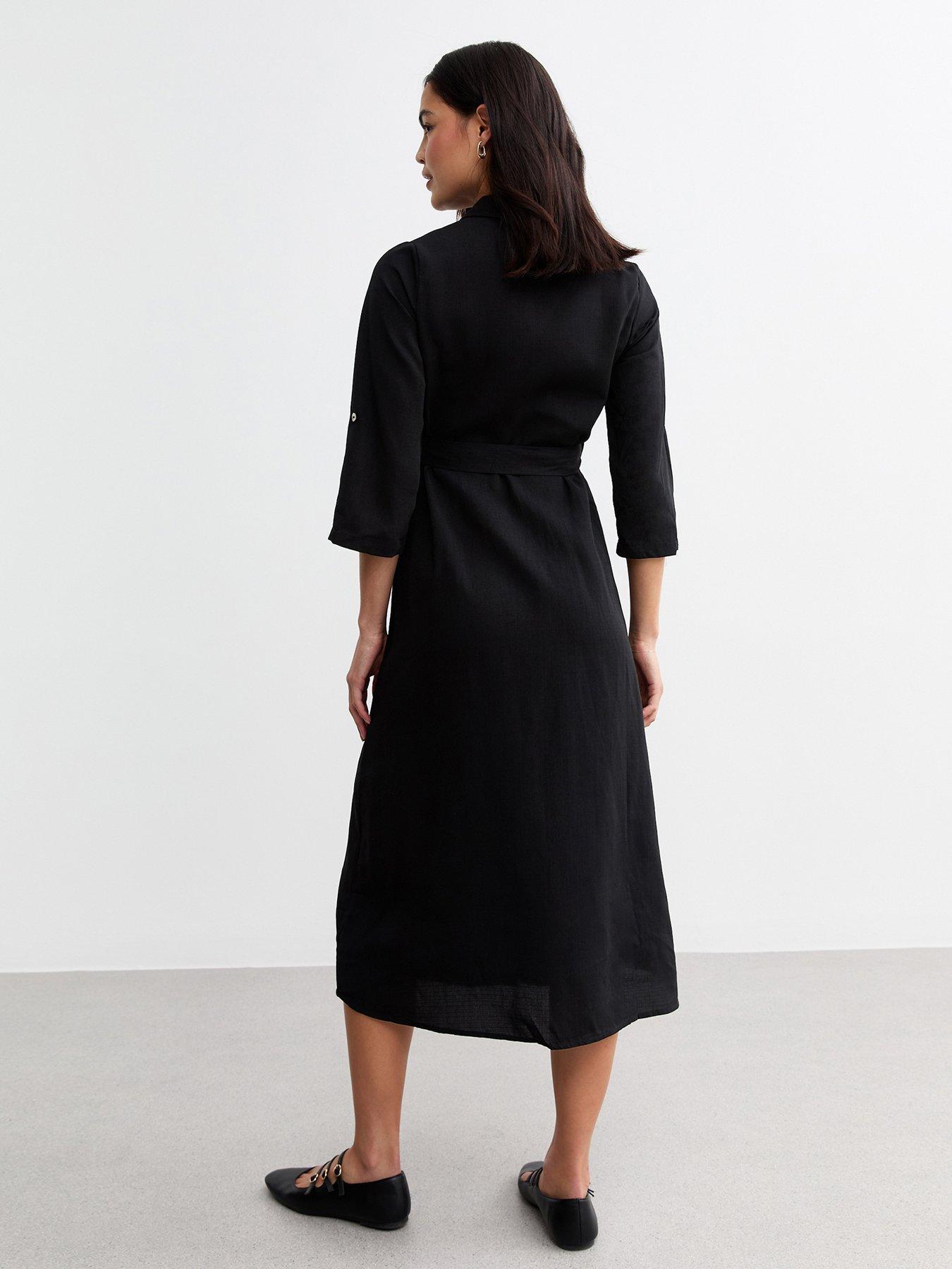 new-look-tie-waist-midi-shirt-dress-blackstillFront