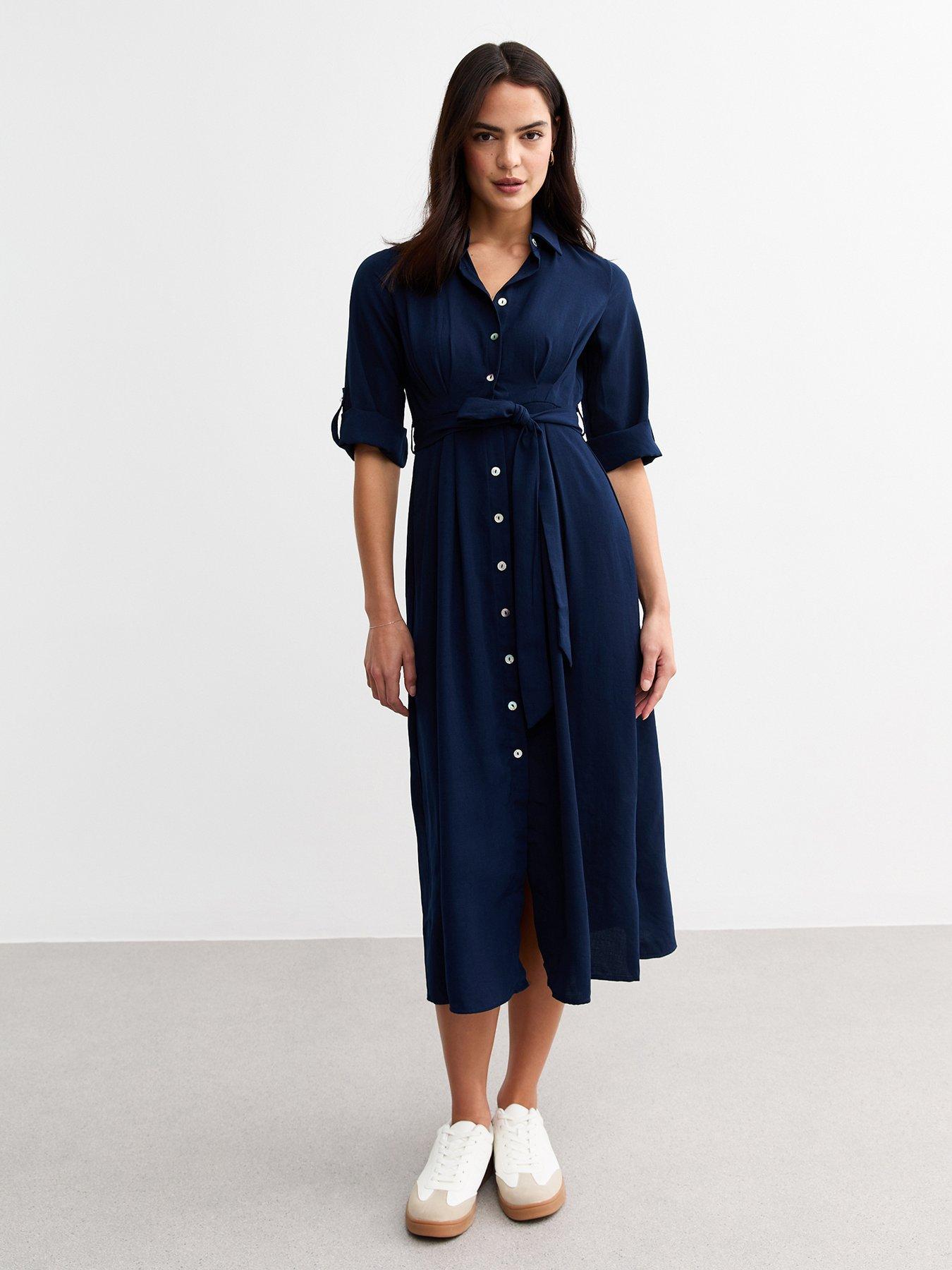 new-look-tie-waist-midi-shirt-dress-navy