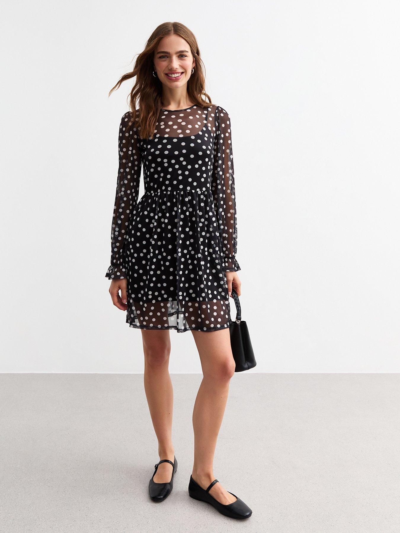 new-look-mesh-polka-dot-smock-mini-dress-blackback