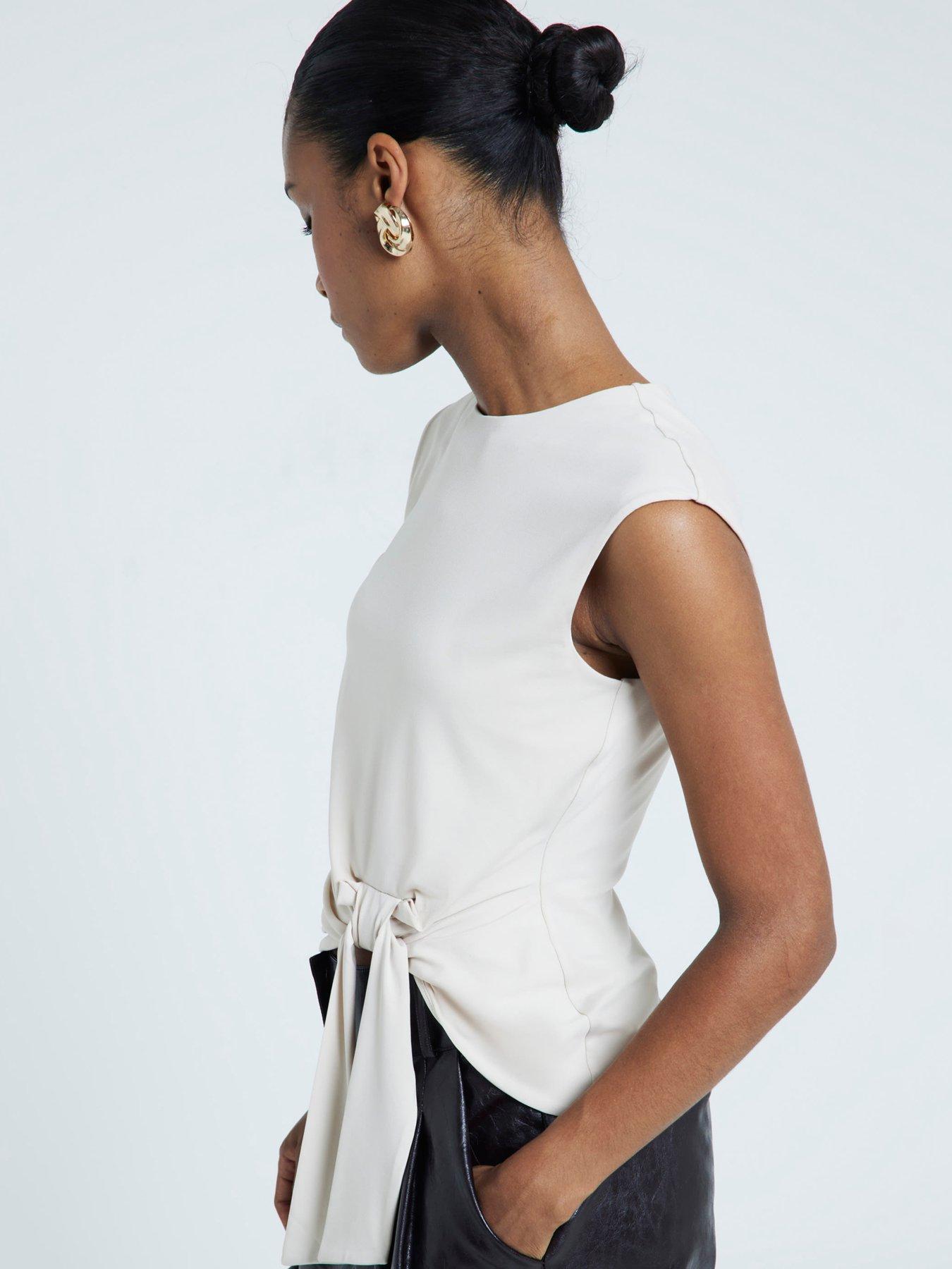 river-island-tie-detail-sleeveless-top-creamstillFront