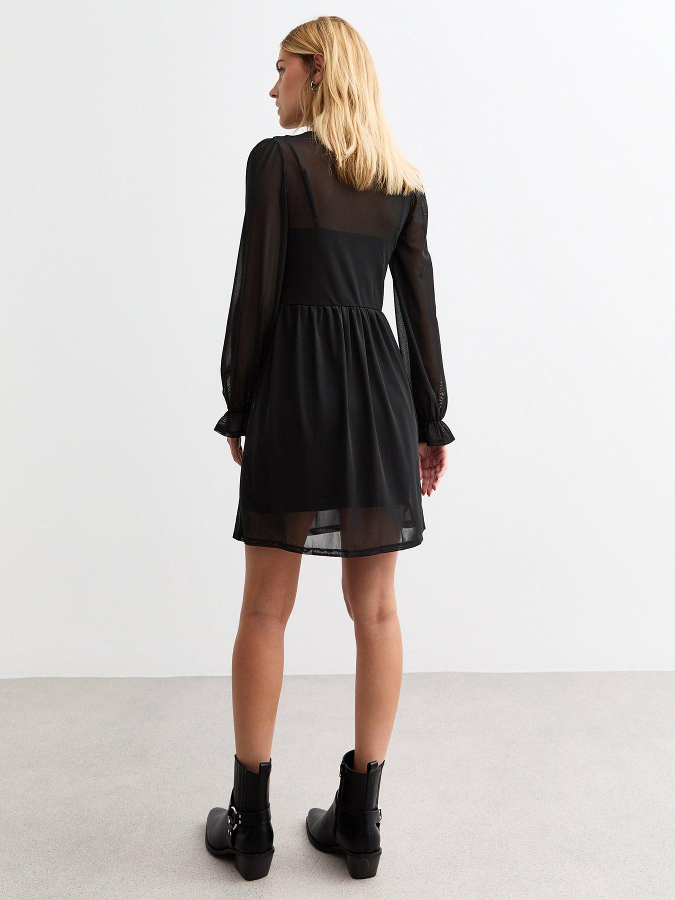 new-look-mesh-smock-mini-dress-blackstillFront