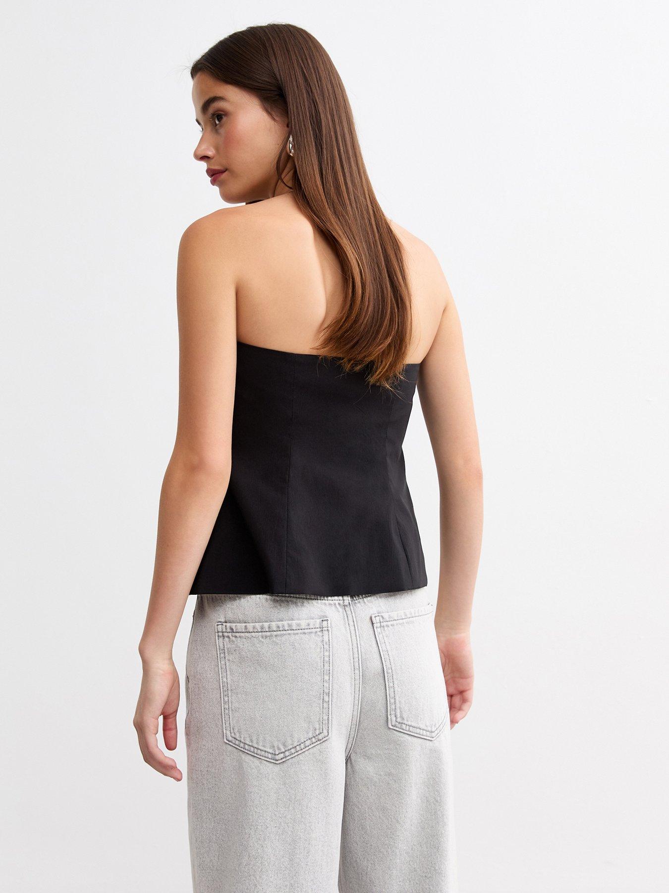 new-look-button-through-bandeau-waistcoat-blackstillFront