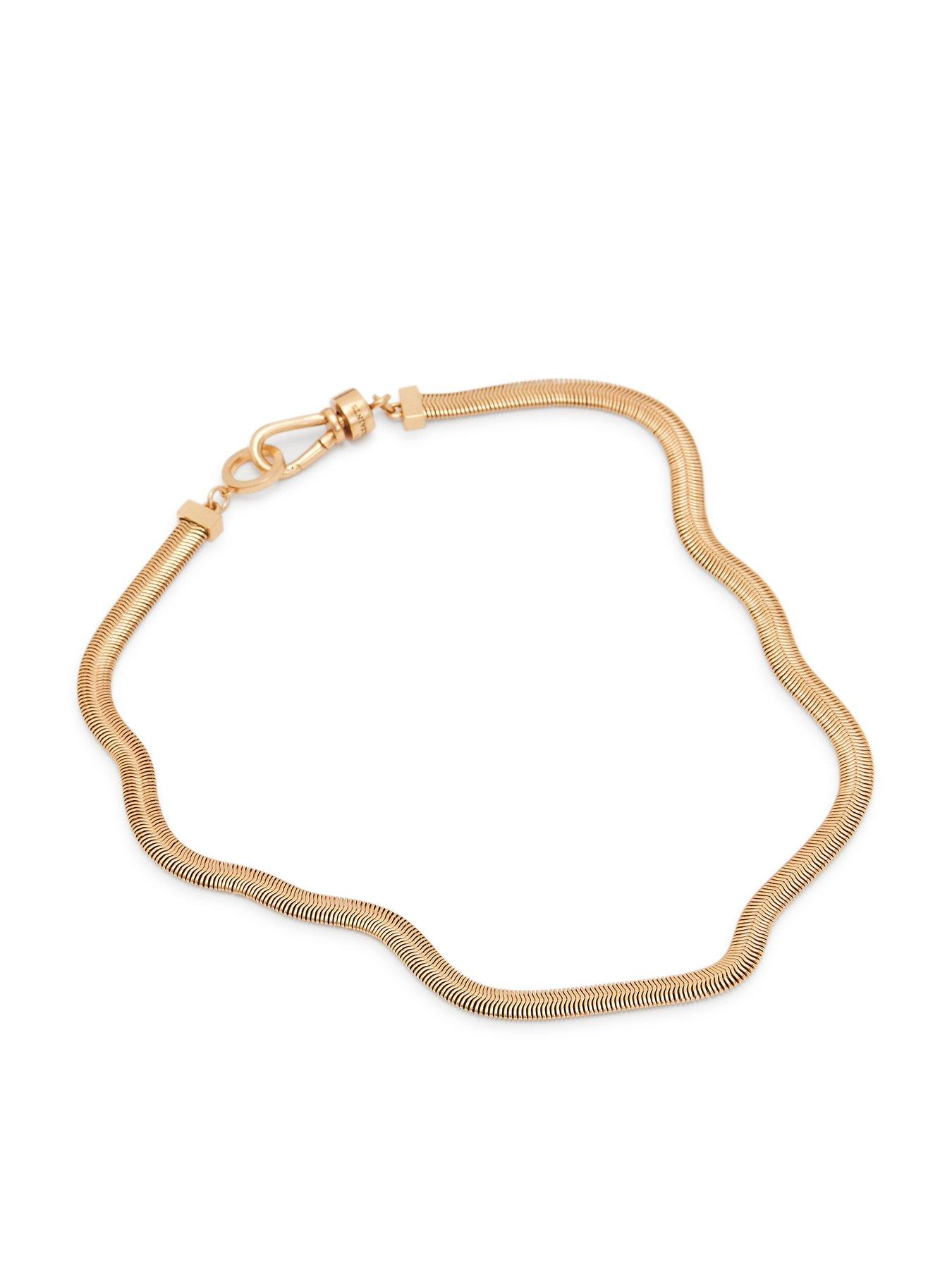 allsaints-snake-chain-collar-necklace-gold