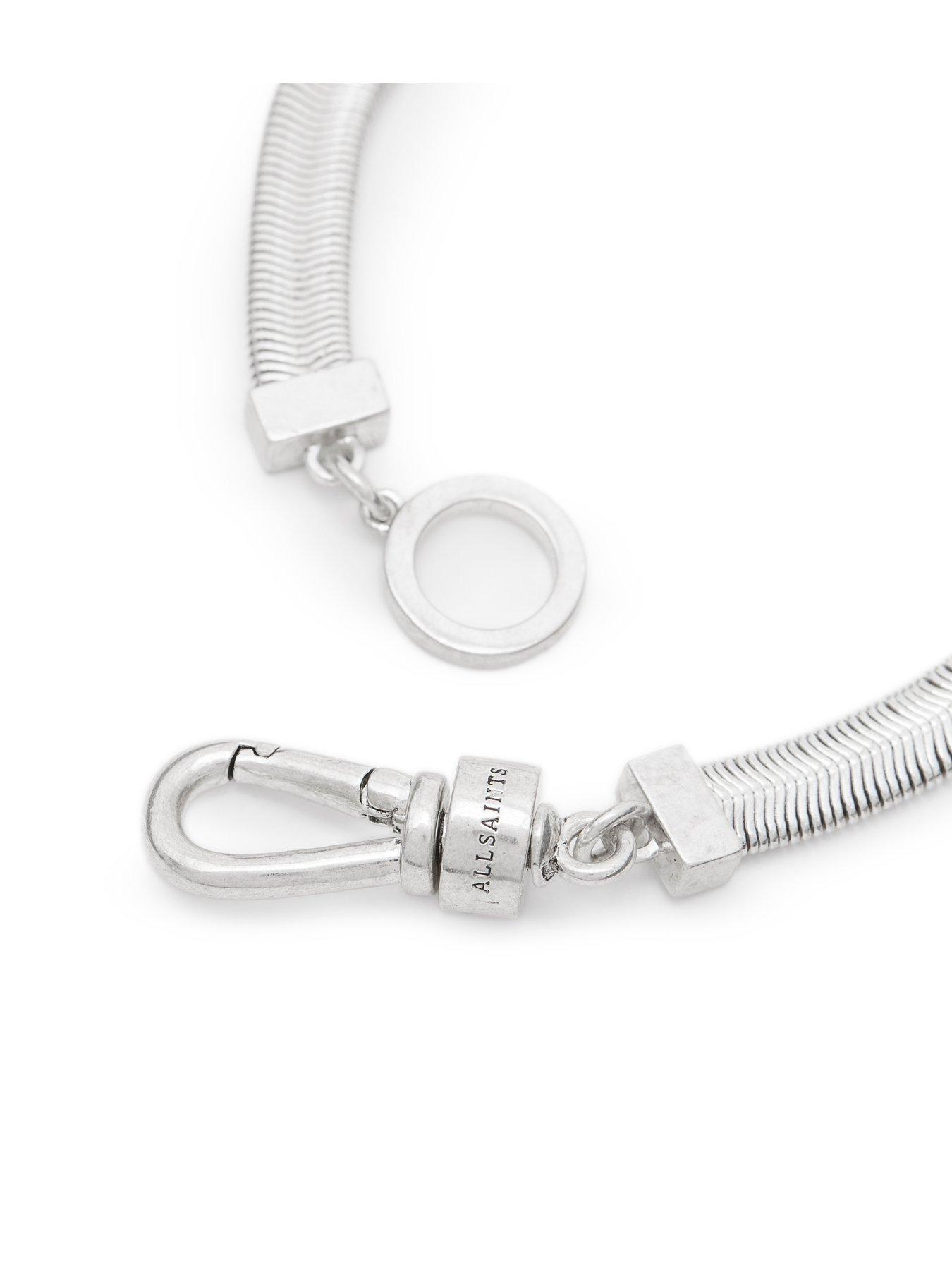 allsaints-snake-chain-bracelet-silveroutfit