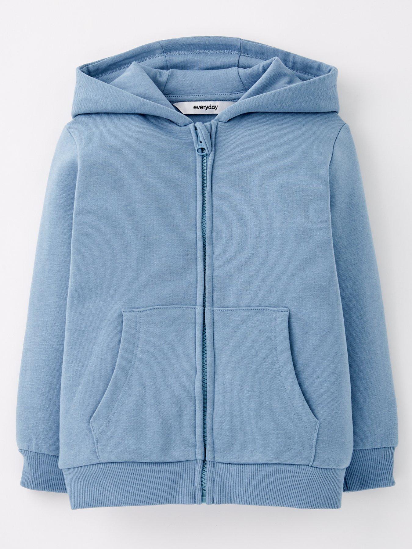 Image of Everyday Boys Zip Though Hoodie - Blue