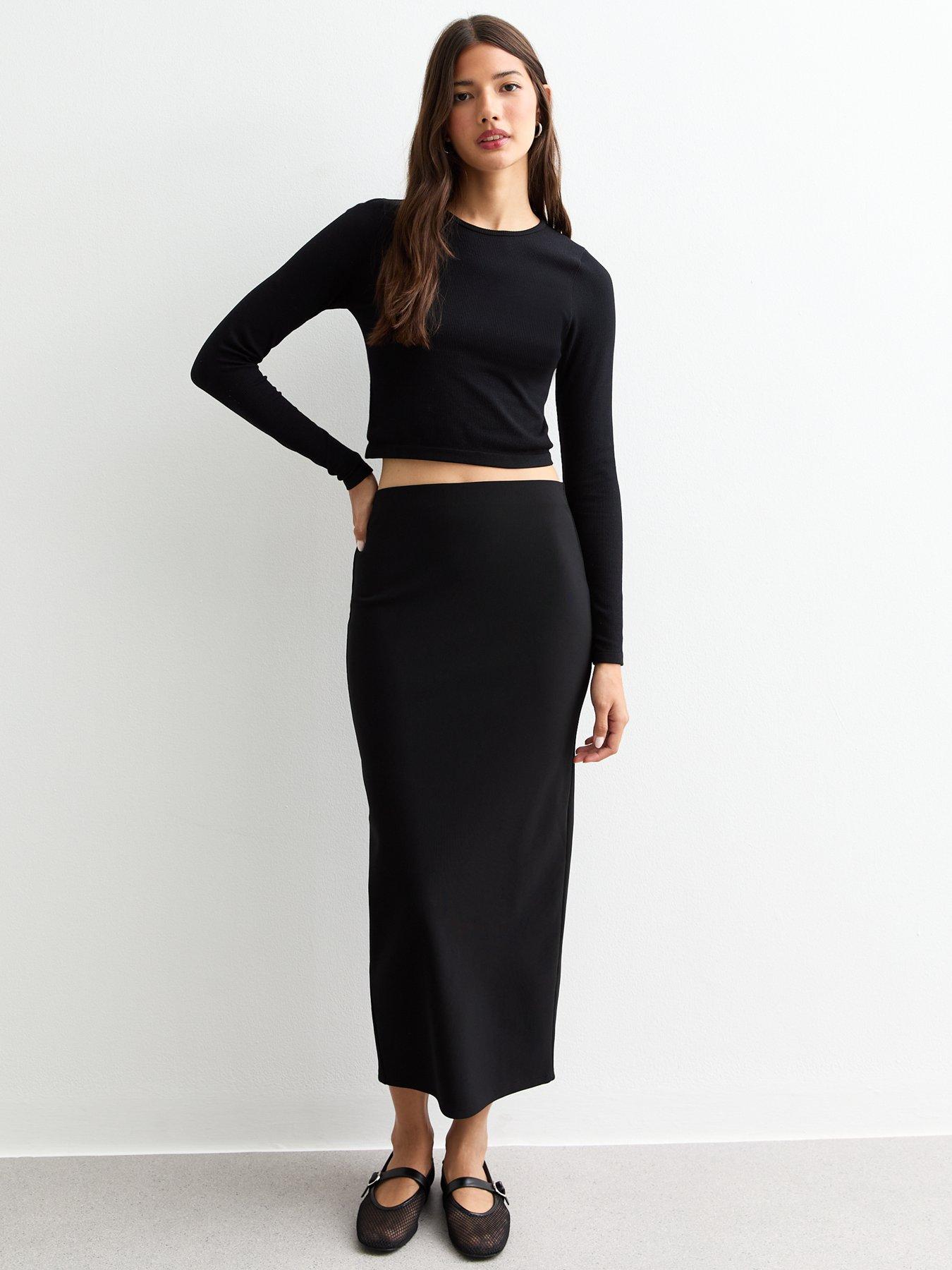 new-look-back-split-midi-skirt-black