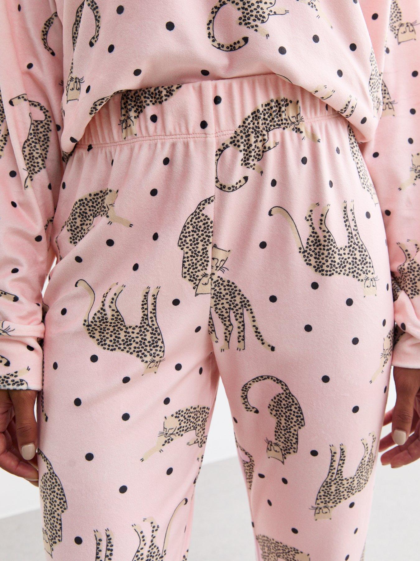 new-look-pink-cat-print-pyjama-setdetail