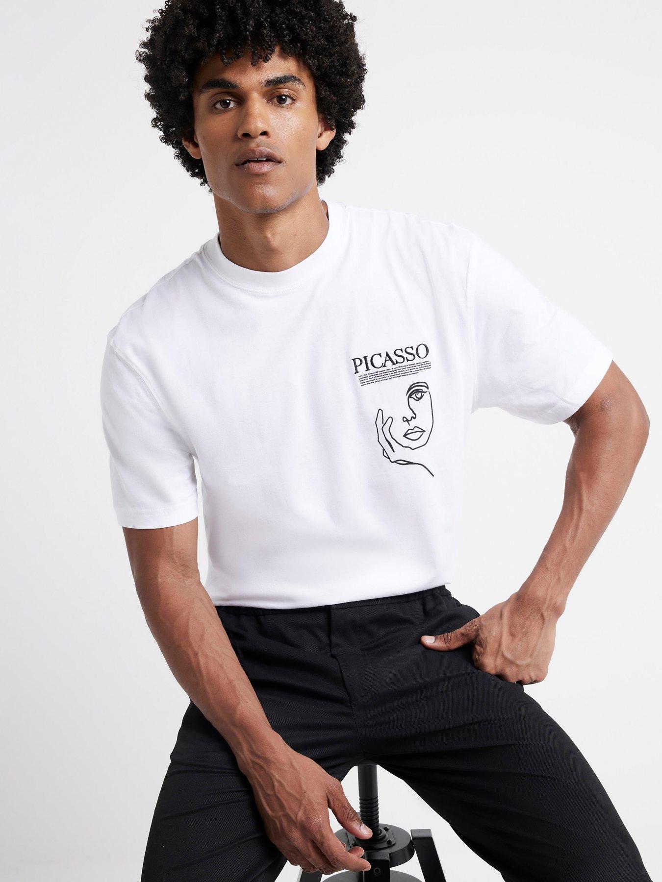 river-island-short-sleeve-regular-fit-picasso-t-shirt-white