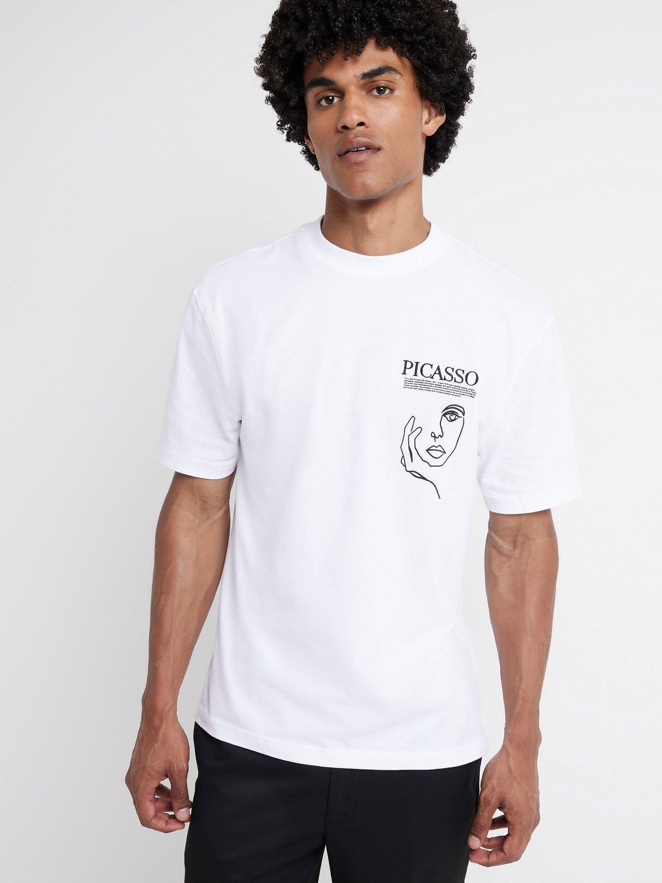 river-island-short-sleeve-regular-fit-picasso-t-shirt-whiteoutfit